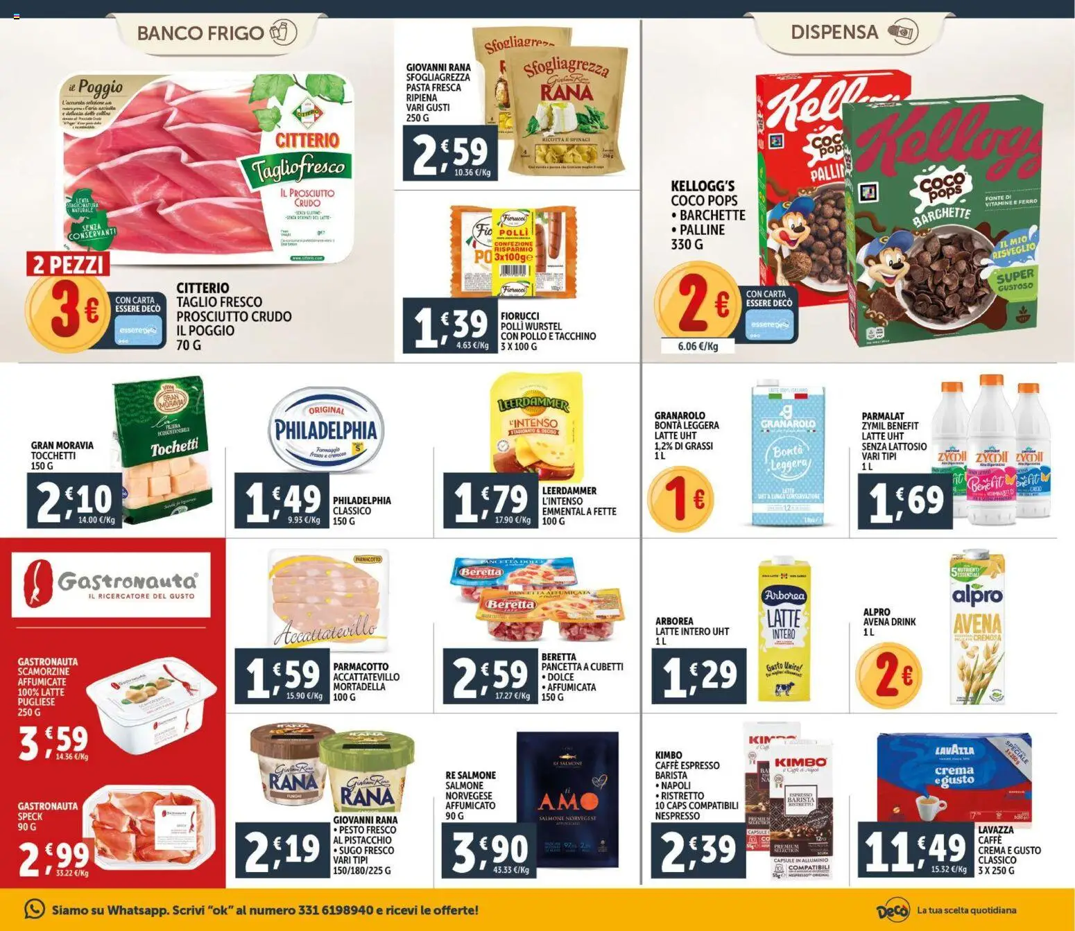 Volantino Decò del 11.02.2026 | Pagina: 9 | Prodotti: Pancetta, Tacchino, Wurstel, Ricotta