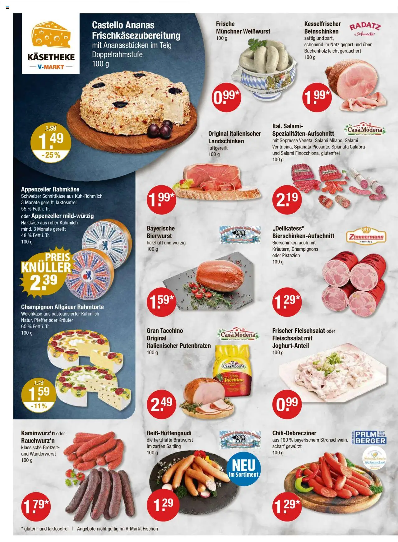 V-Markt - Oberbayern - gültig ab dem 07.08.2025 | Seite: 2 | Produkte: Bratwurst, Ananas, Pistazien, Champignons