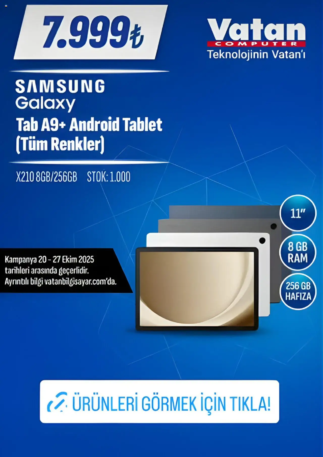 Vatan Bilgisayar İndirim - 20.10.2025 tarihinden itibaren geçerlidir | Sayfa: 2 | Ürünler: Tablet
