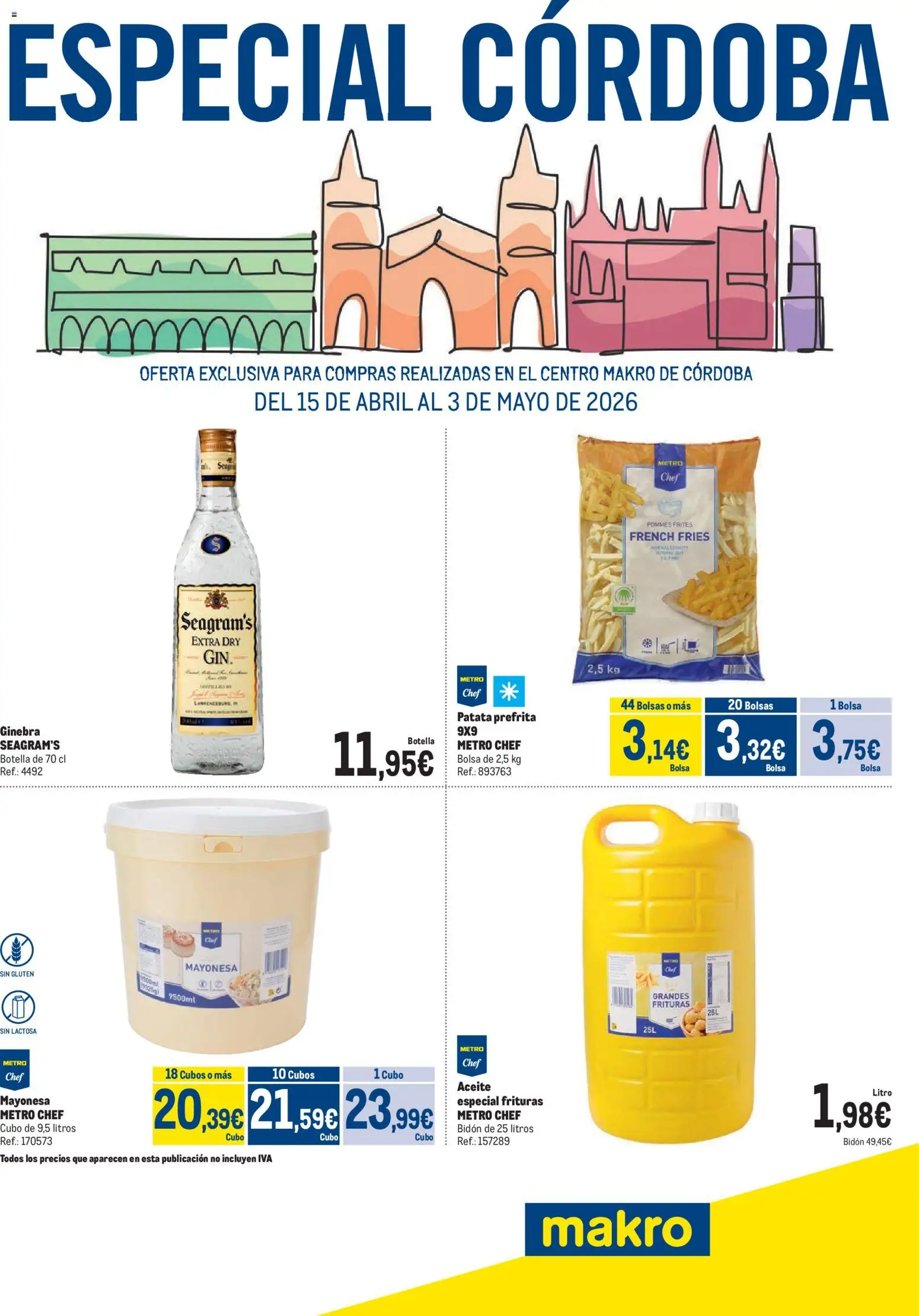 Makro Cruces de Córdoba │ válido desde el 15.04.2026 | Página: 1 | Productos: Aceite, Ginebra, Οθόνη προβολής, Bolsa