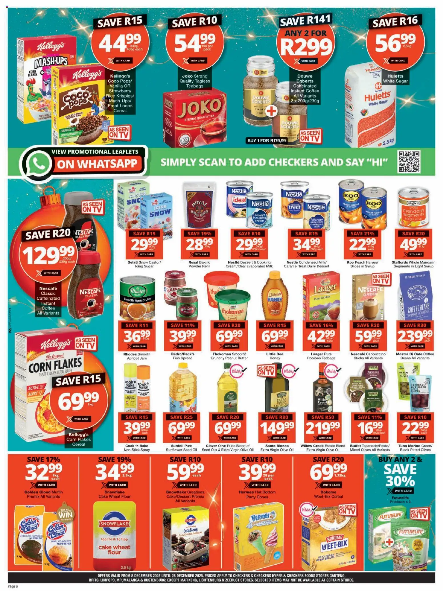 New Checkers catalogue – valid from 08.12.2025 | Page: 6 | Products: Tuna, Milk, Fish, Tea