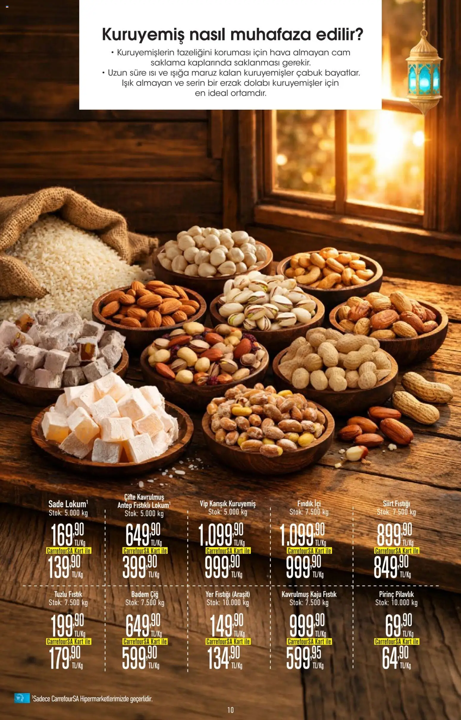 CarrefourSA Katalog - 09.03.2026 tarihinden itibaren geçerlidir | Sayfa: 10 | Ürünler: Fıstık, Pirinç, Fındık, Yer fıstığı