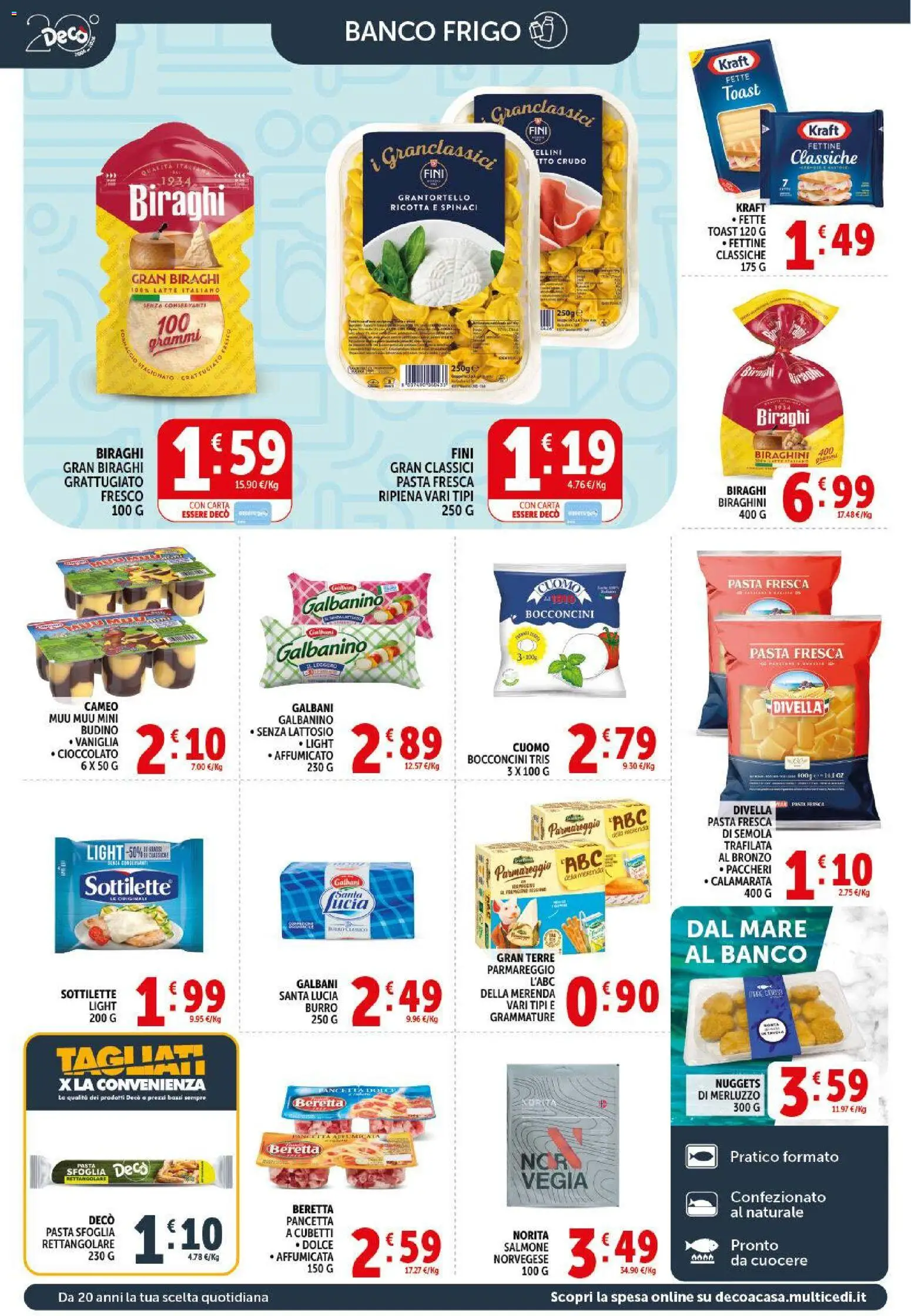 Volantino Decò del 09.04.2026 | Pagina: 8 | Prodotti: Merluzzo, Pasta sfoglia, Latte, Paccheri