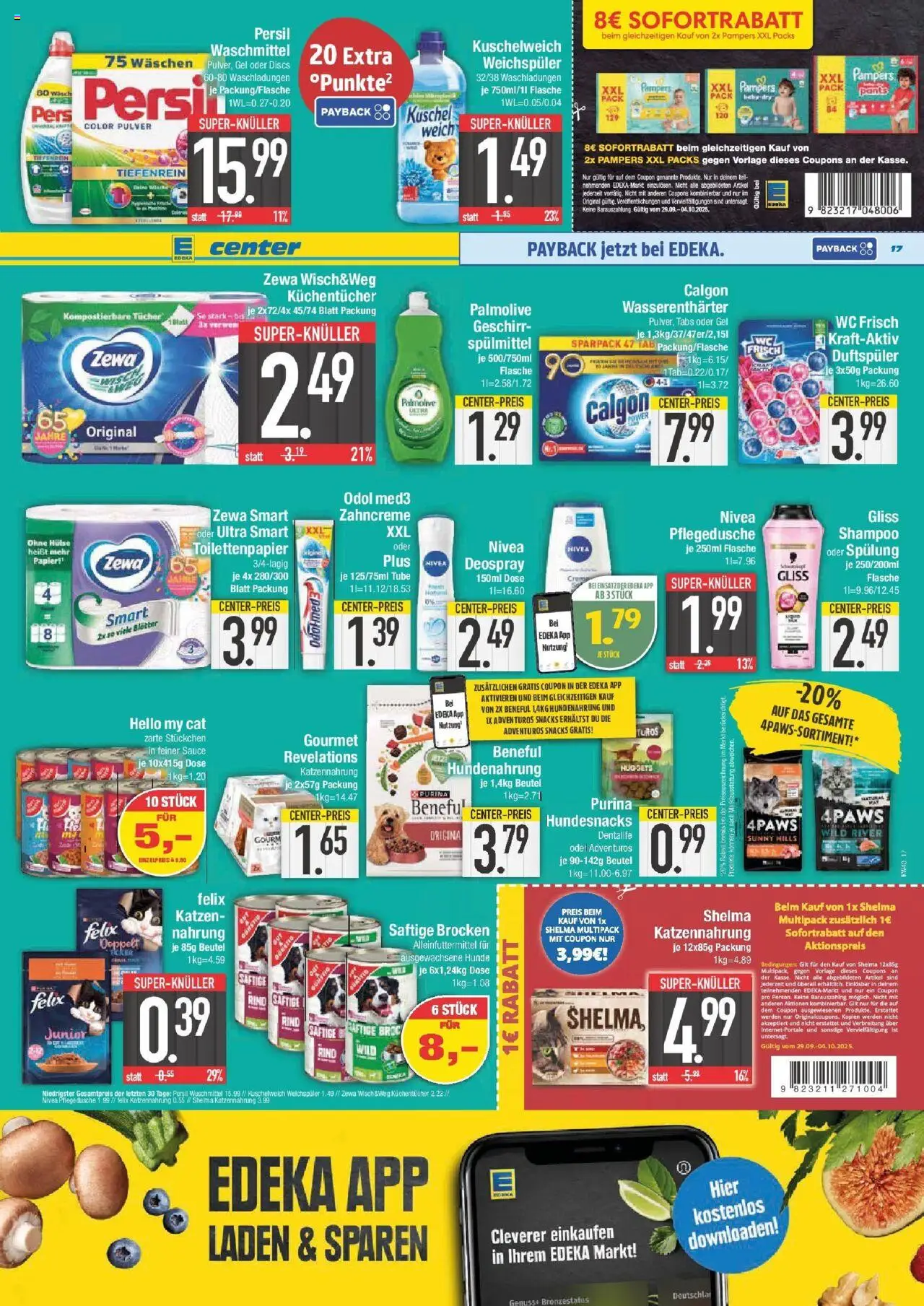 Edeka prospekt München	 – gültig ab 28.09.2025 | Seite: 17 | Produkte: Kuschelweich, Weichspüler, Waschmittel, Shower Gel