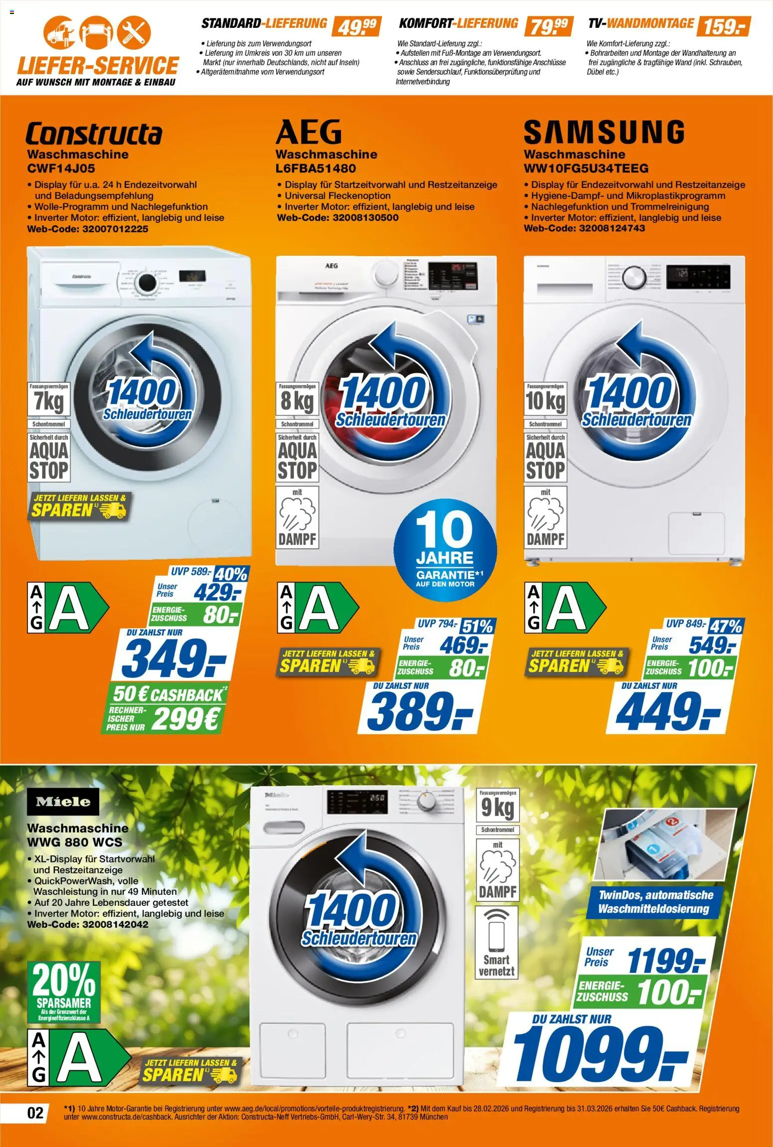 Expert  Aktuelle Beilage – gültig ab 30.01.2026 | Seite: 2 | Produkte: Miele, Waschmaschine, Samsung