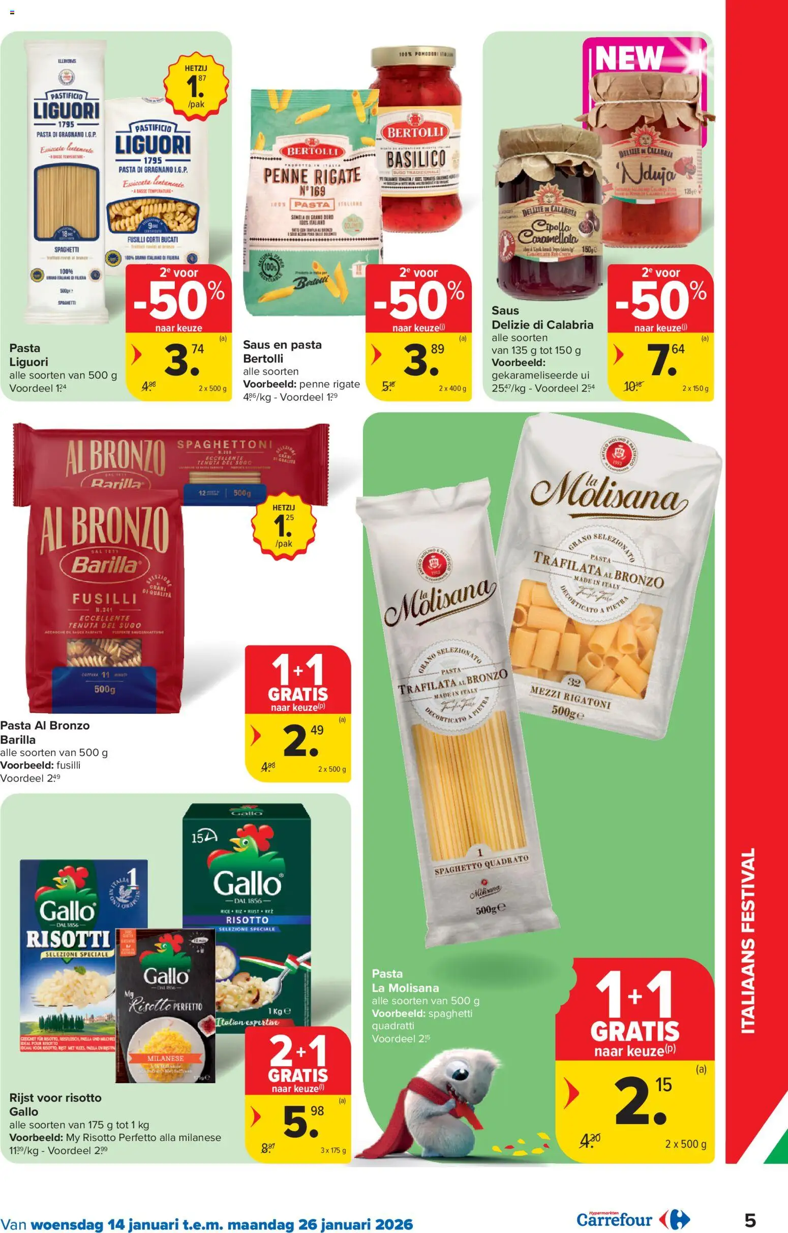 {H1} | Pagina: 5 | Producten: Rijst, Pasta, Saus, Graham liszt