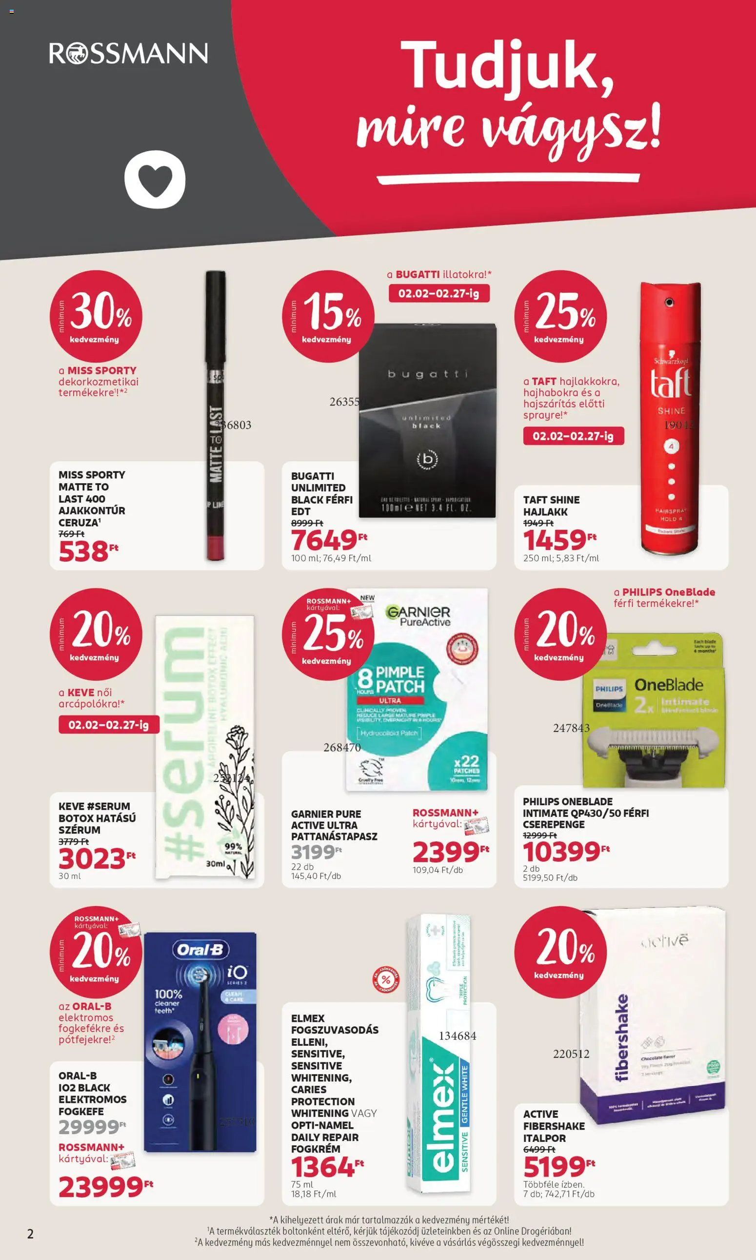 Rossmann akciós ujság - amely érvényes a következő dátumtól: 16.02.2026 | Oldal: 2