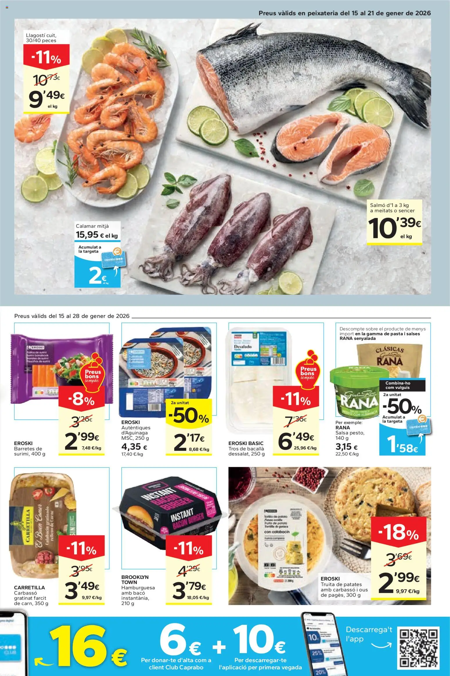 Caprabo folleto │ válido desde el 15.01.2026 | Página: 5 | Productos: Calabacín, Pasta, Σοκολατούχο γάλα