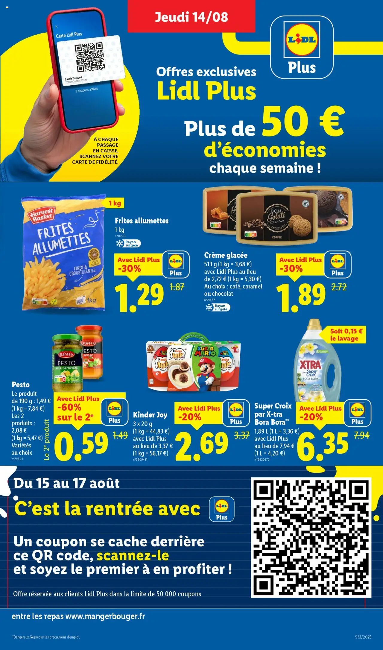  | Page: 9 | Produits: Frites, Détergent, Kinder Joy, Crème