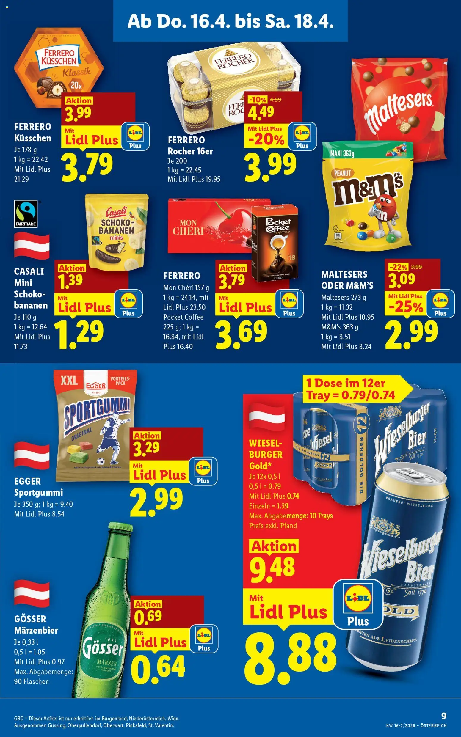 Lidl Flugblatt - Eisenstadt, Ebenfurth, Mattersburg gültig ab 16.04.2026 | Seite: 11 | Produkte: Bier, Bananen