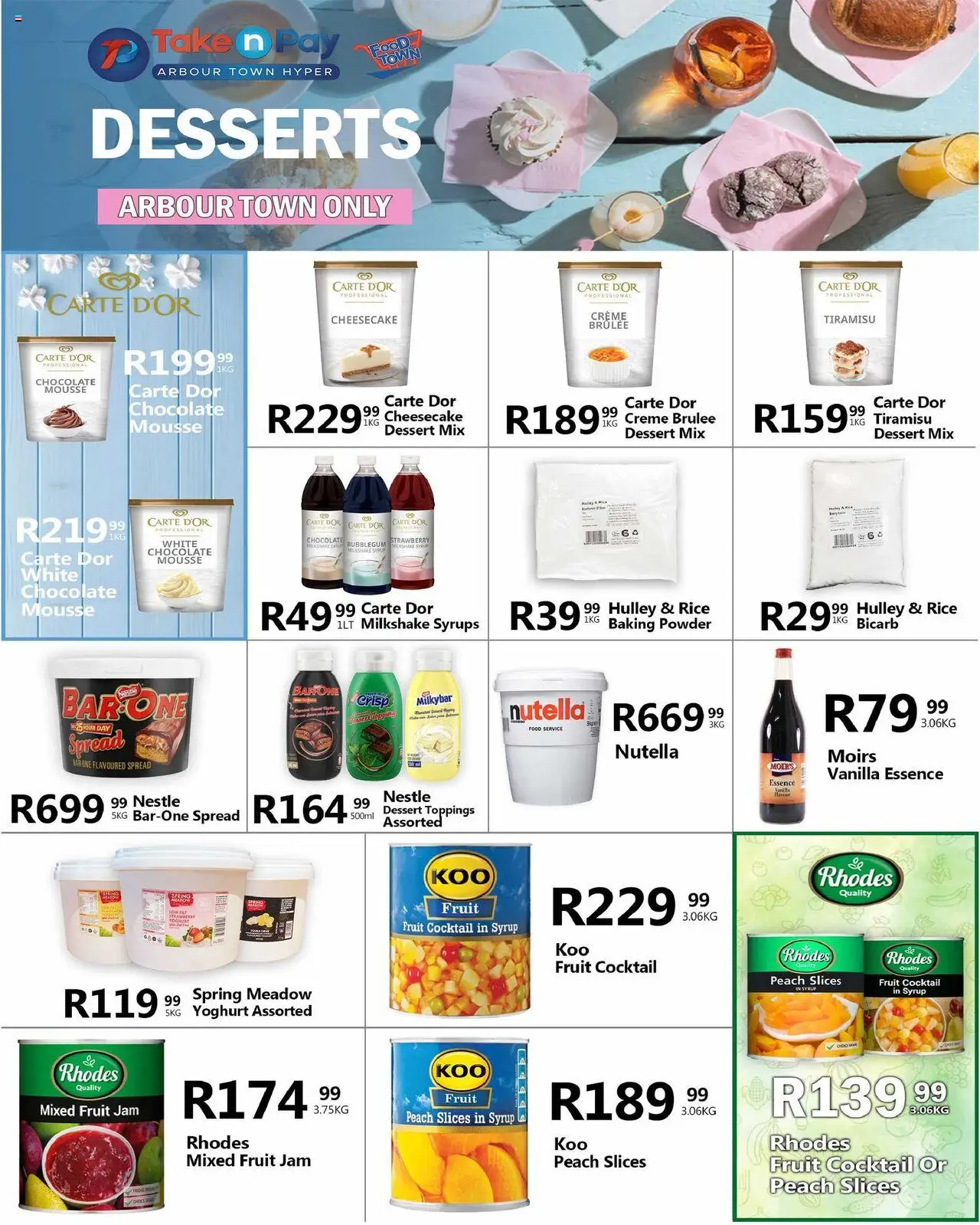 New Take n Pay catalogue – valid from 13.10.2025 | Page: 34 | Products: Vanilla essence, Rice, Fruit, Peach