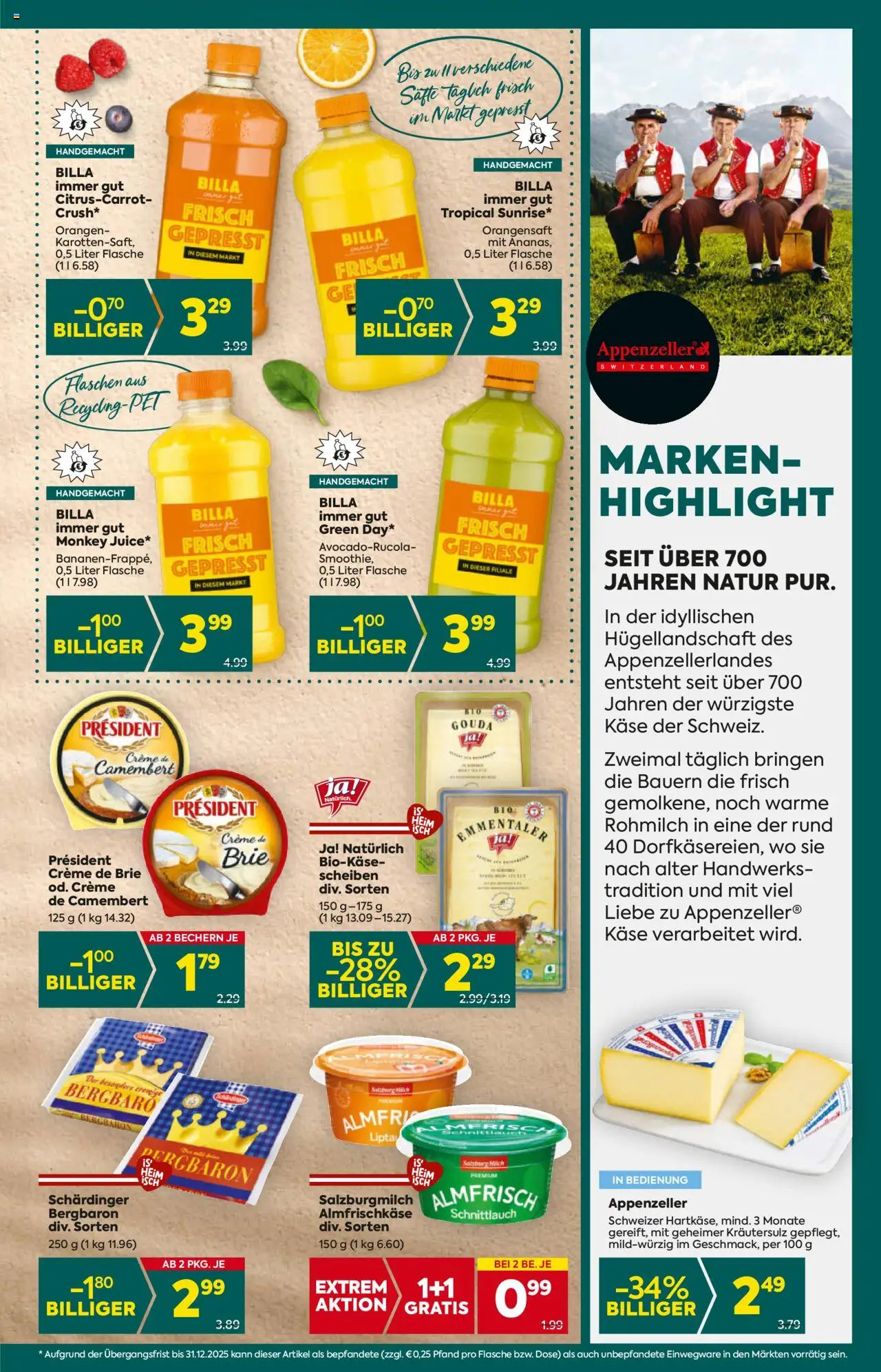 Billa Plus Flugblatt - Steiermark gültig ab 24.07.2025 | Seite: 13 | Produkte: Käse, Creme, Orangen