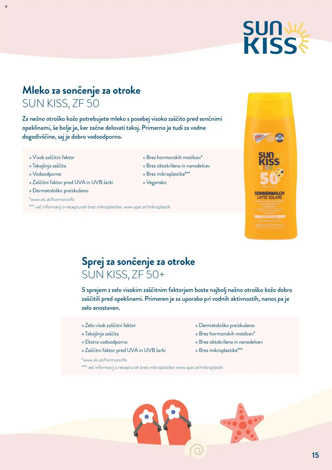 Spar katalog zaščita kože pred soncem │ velja od 12.05.2025 | Stran: 15 | Izdelki: Mleko
