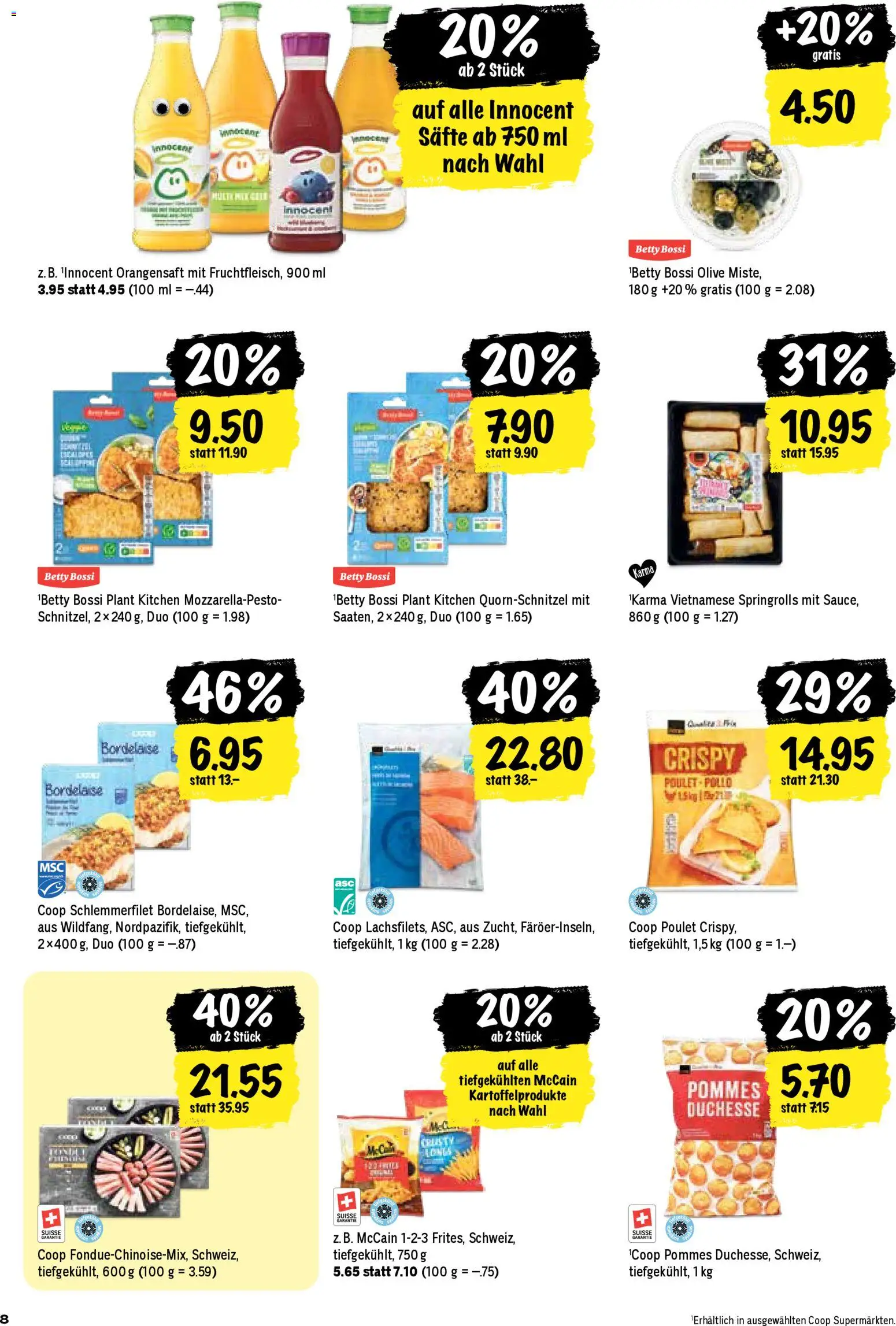 Coop Aktionen – gültig ab 11.12.2025 | Seite: 8 | Produkte: Orangensaft, Fondue