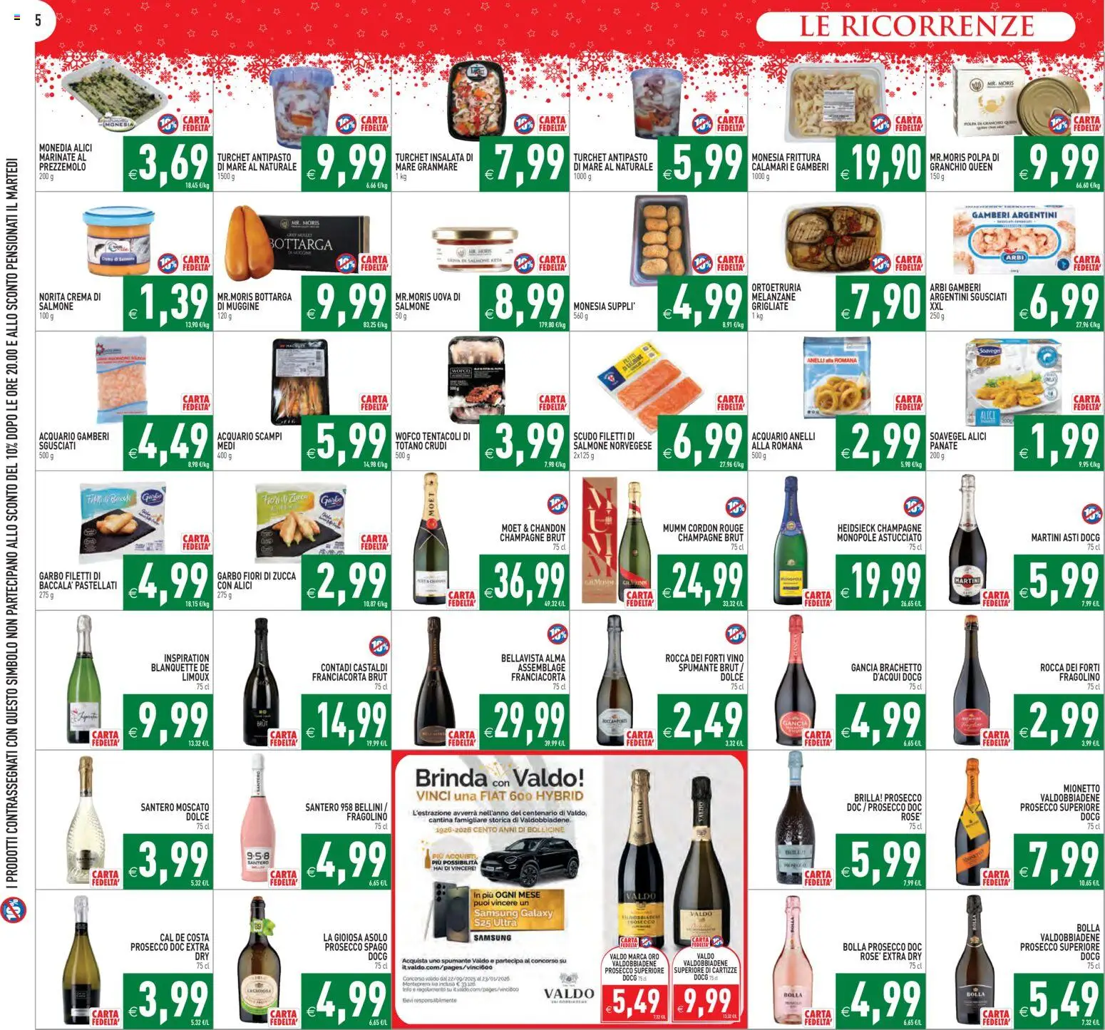 Volantino PIM Supermercati del 16.12.2025 | Pagina: 5 | Prodotti: Calamari, Vino, Melanzane, Totano