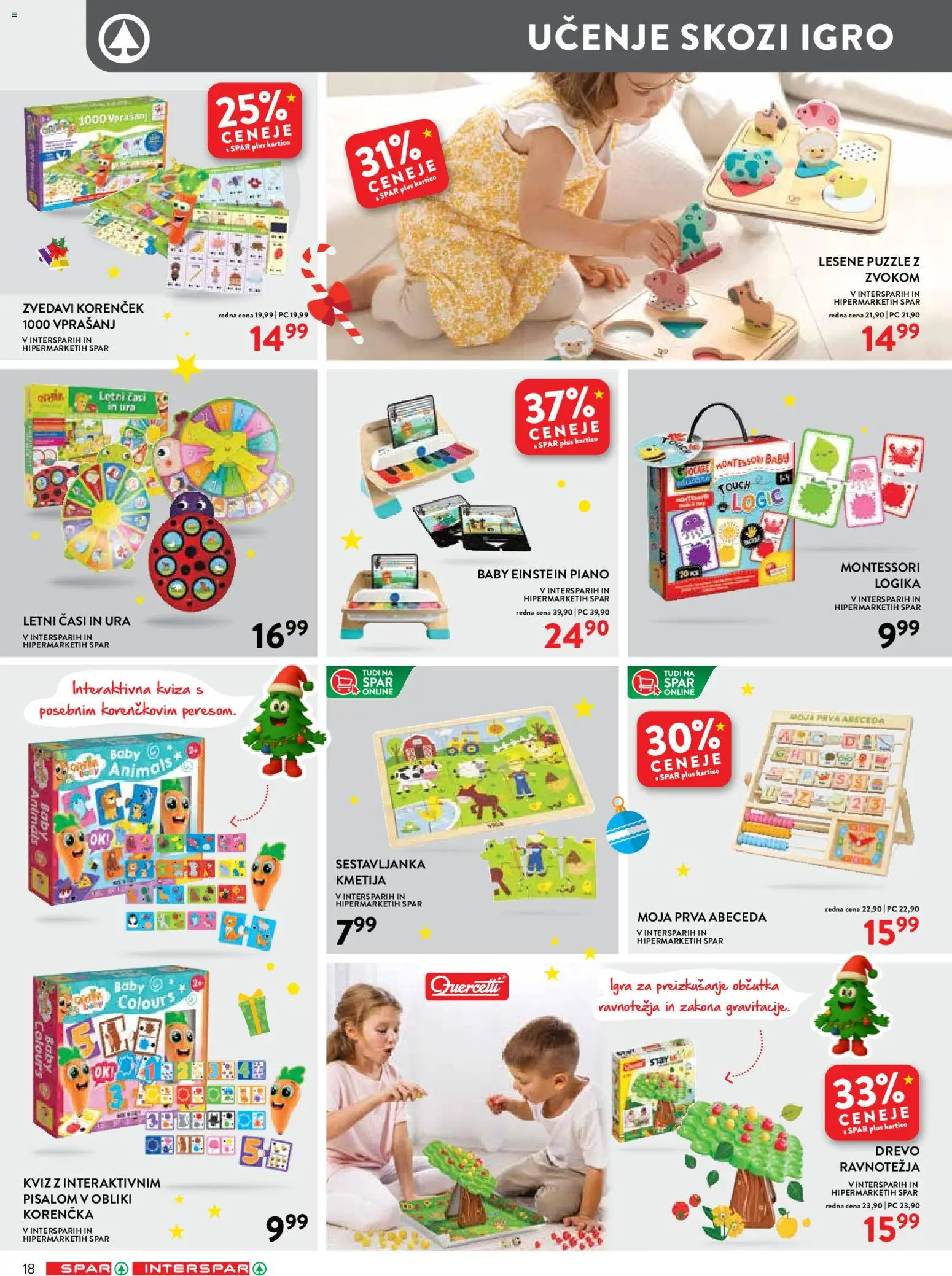 Novi Spar katalog ponudbe – veljaven od 12.11.2025 | Stran: 18 | Izdelki: Ura, Igra, Korencek