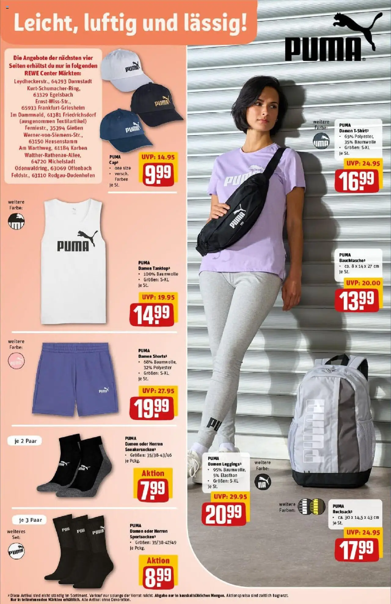 Rewe prospekt Rodgau/Dudenhofen	 - gültig ab dem 06.07.2025 | Seite: 32 | Produkte: Top, T-Shirt, Leggings, Rucksack