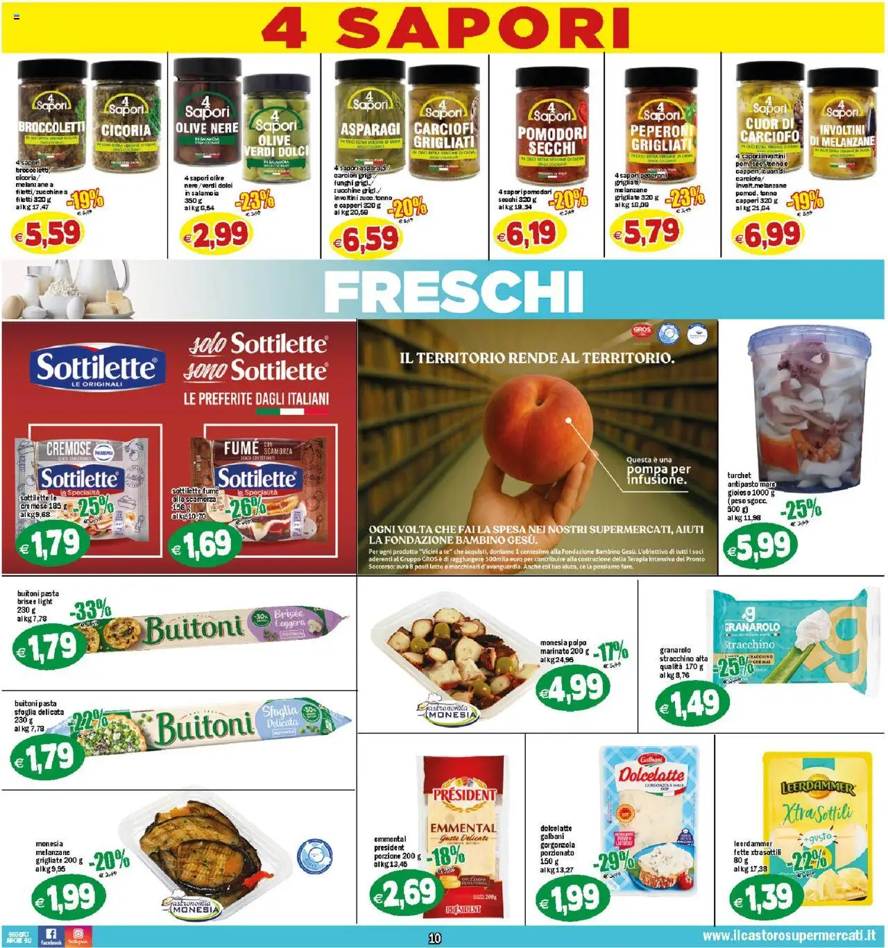 Volantino Il Castoro del 18.08.2025 | Pagina: 10 | Prodotti: Olive, Pomodori, Funghi, Melanzane