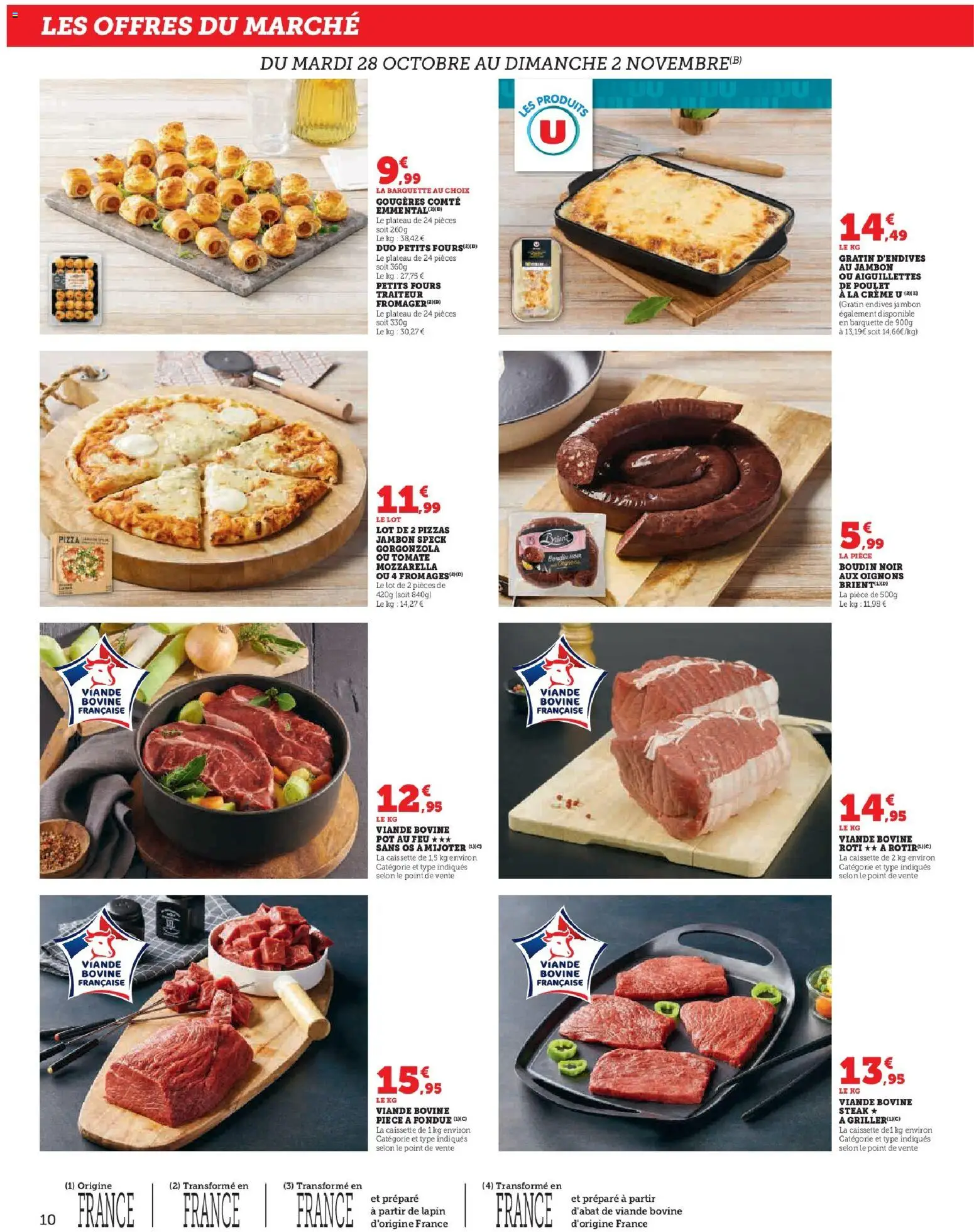 {H1} | Page: 10 | Produits: Lapin, Endives, Pizza, Crème
