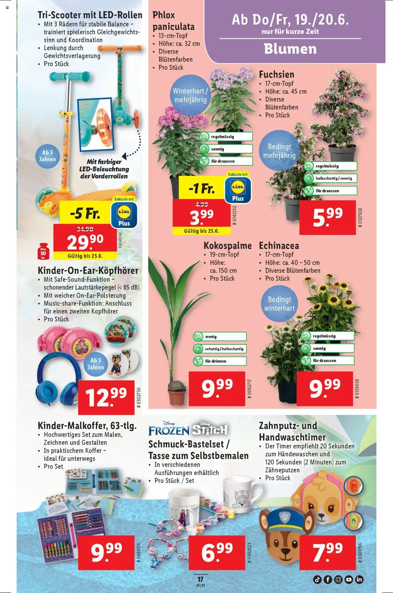 Lidl Aktionen ab 19.06.2025 | Seite: 17 | Produkte: Scooter, Koffer, Kopfhörer