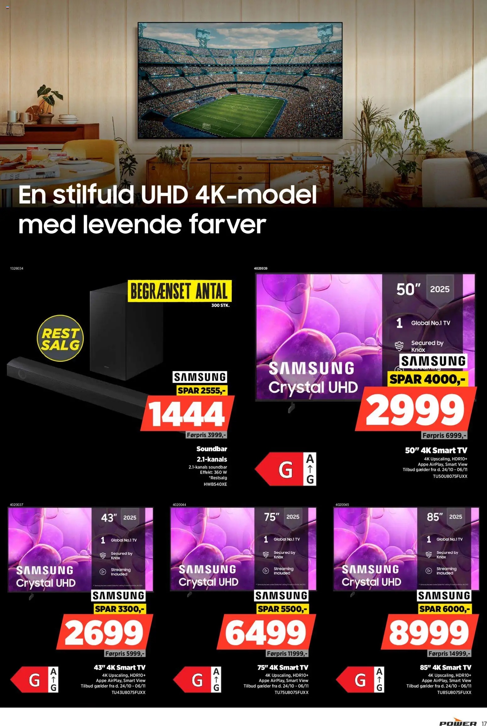 Power tilbudsavis – gyldig fra 24.10.2025 | Side: 17 | Produkter: Soundbar, Smart TV, TV