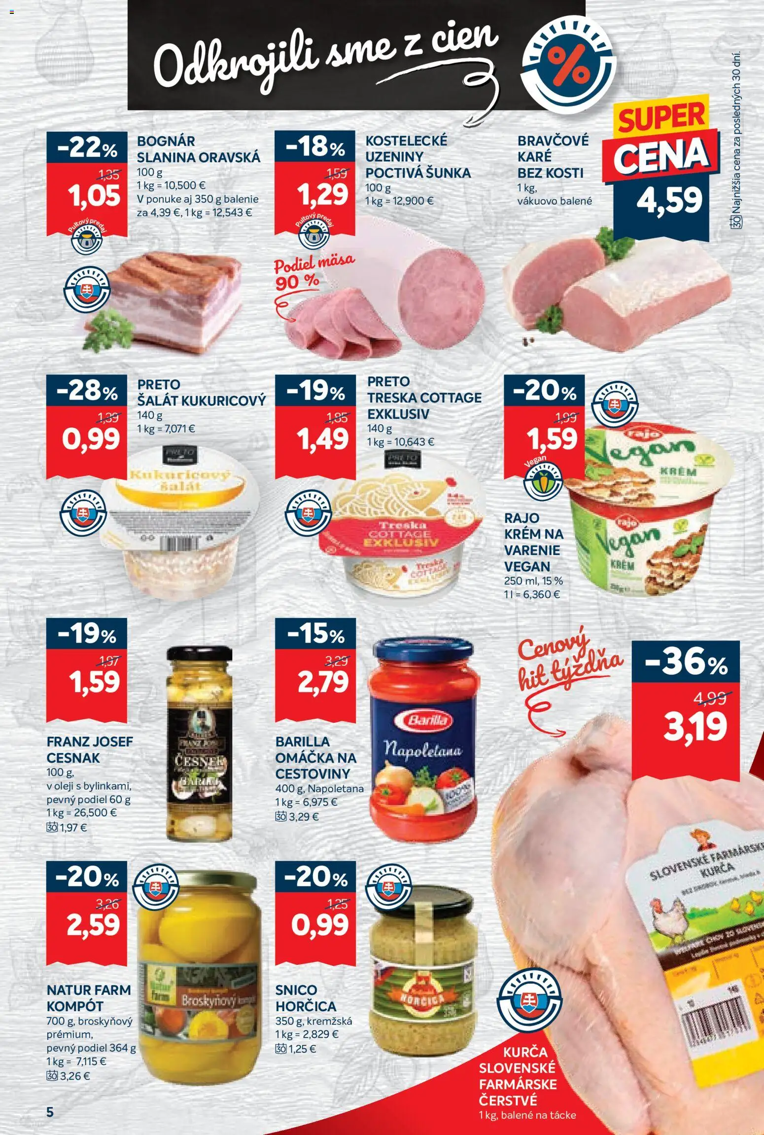 Nové Kraj akcie – leták je platný od 23.10.2025 | Strana: 7 | Produkty: Krém, Omáčka, Kurča, Treska