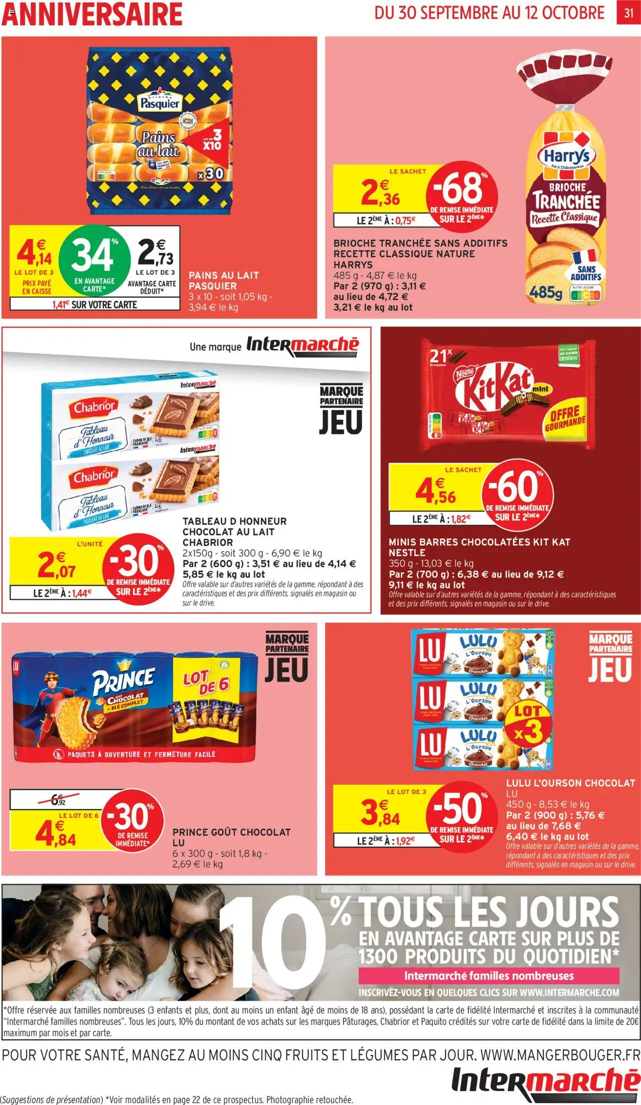 {H1} | Page: 31 | Produits: Pains au lait, Farine, Chocolat, Prince chocolat