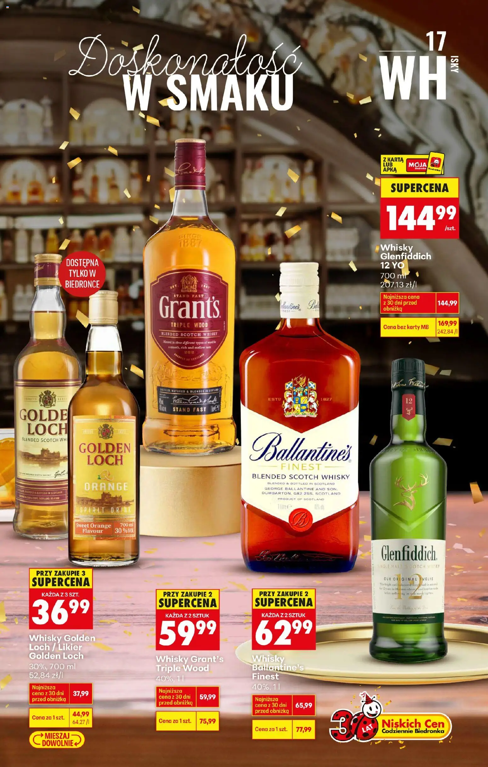 Biedronka gazetka - Czas na toast od 27.12.2025 | Strona: 19 | Produkty: Karta, Grant's, Whisky