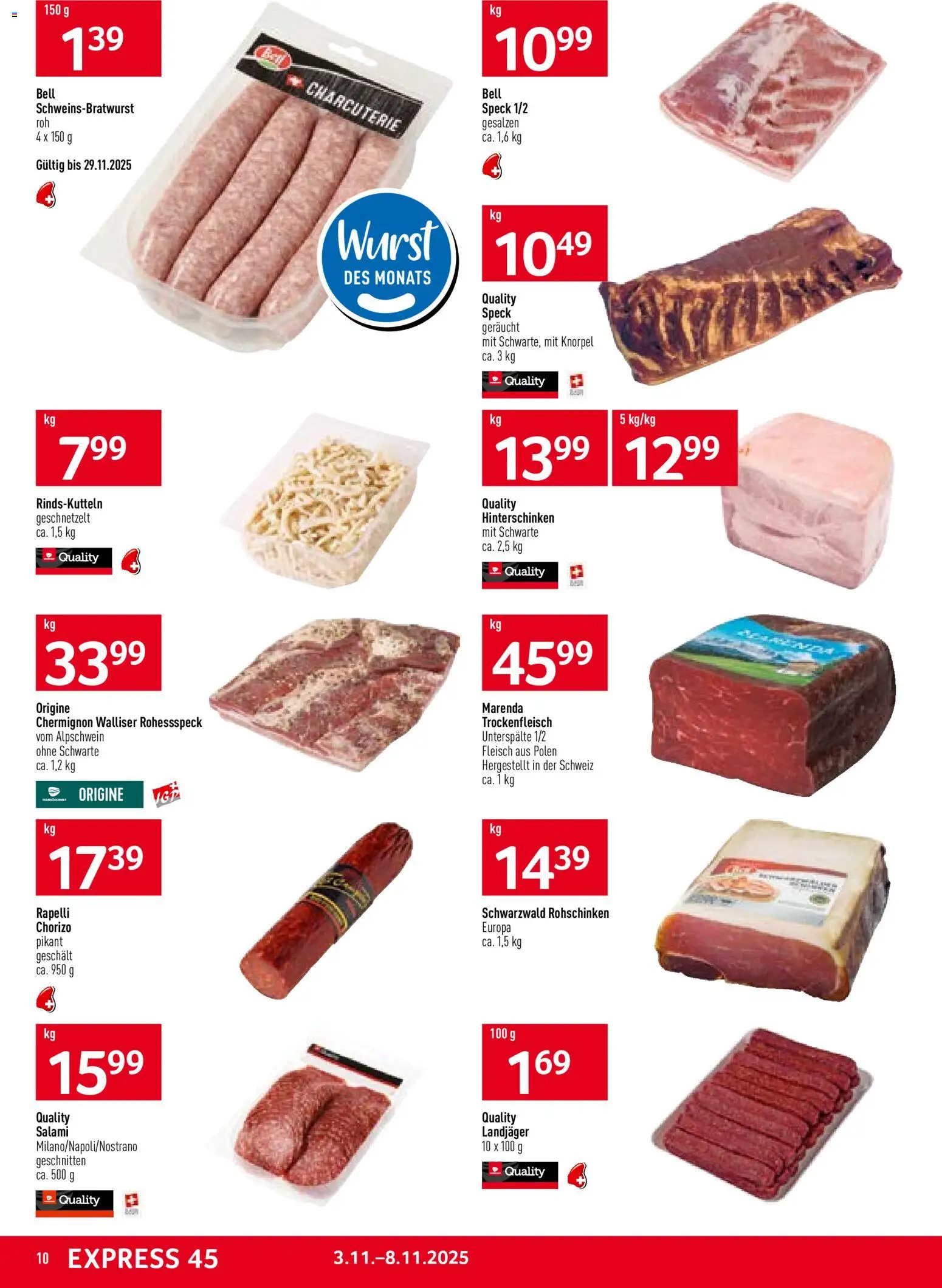 Prodega Aktionen – gültig ab 03.11.2025 | Seite: 10 | Produkte: Salami, Wurst