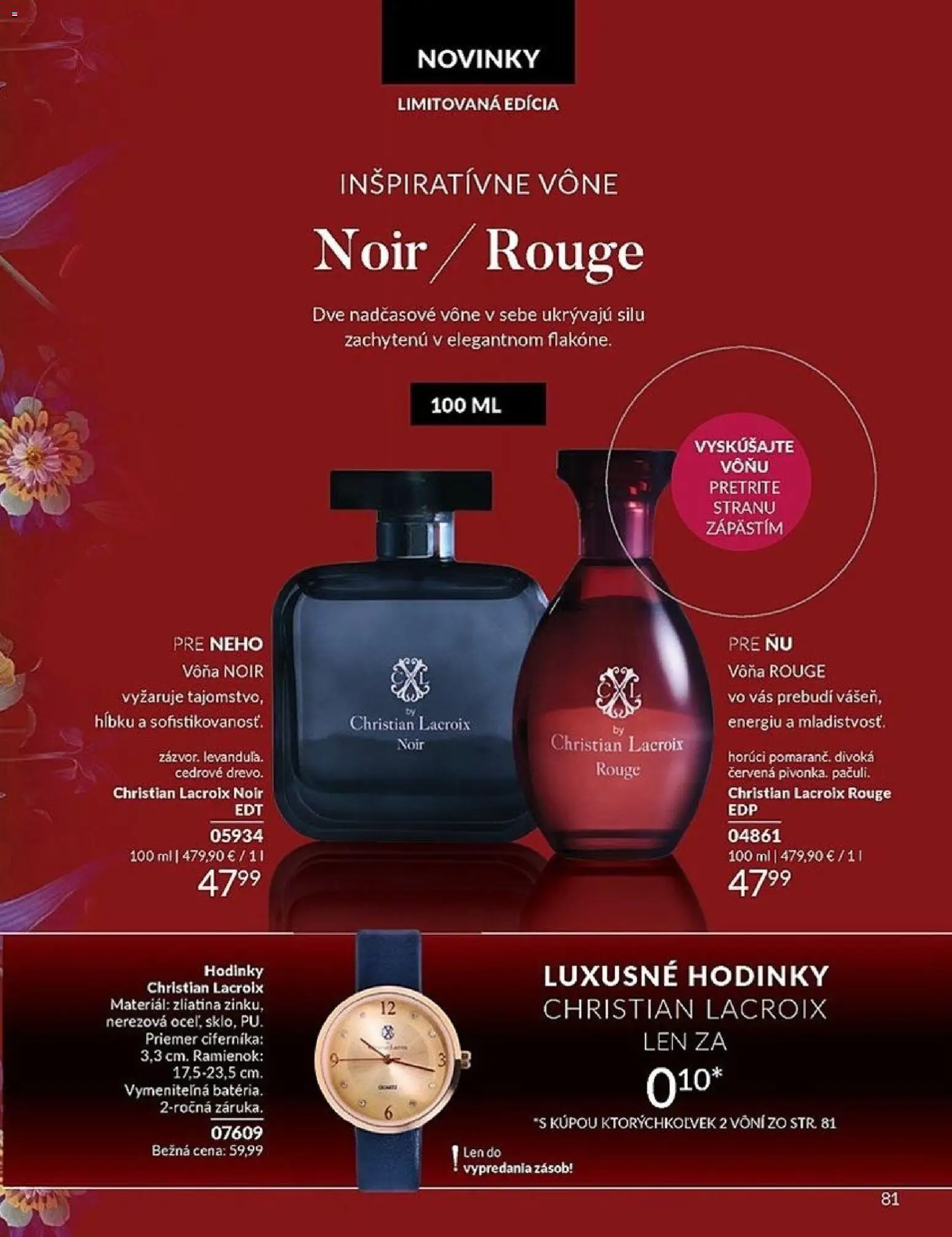 Nové Avon akcie – leták je platný od 01.03.2026 | Strana: 81 | Produkty: Hodinky