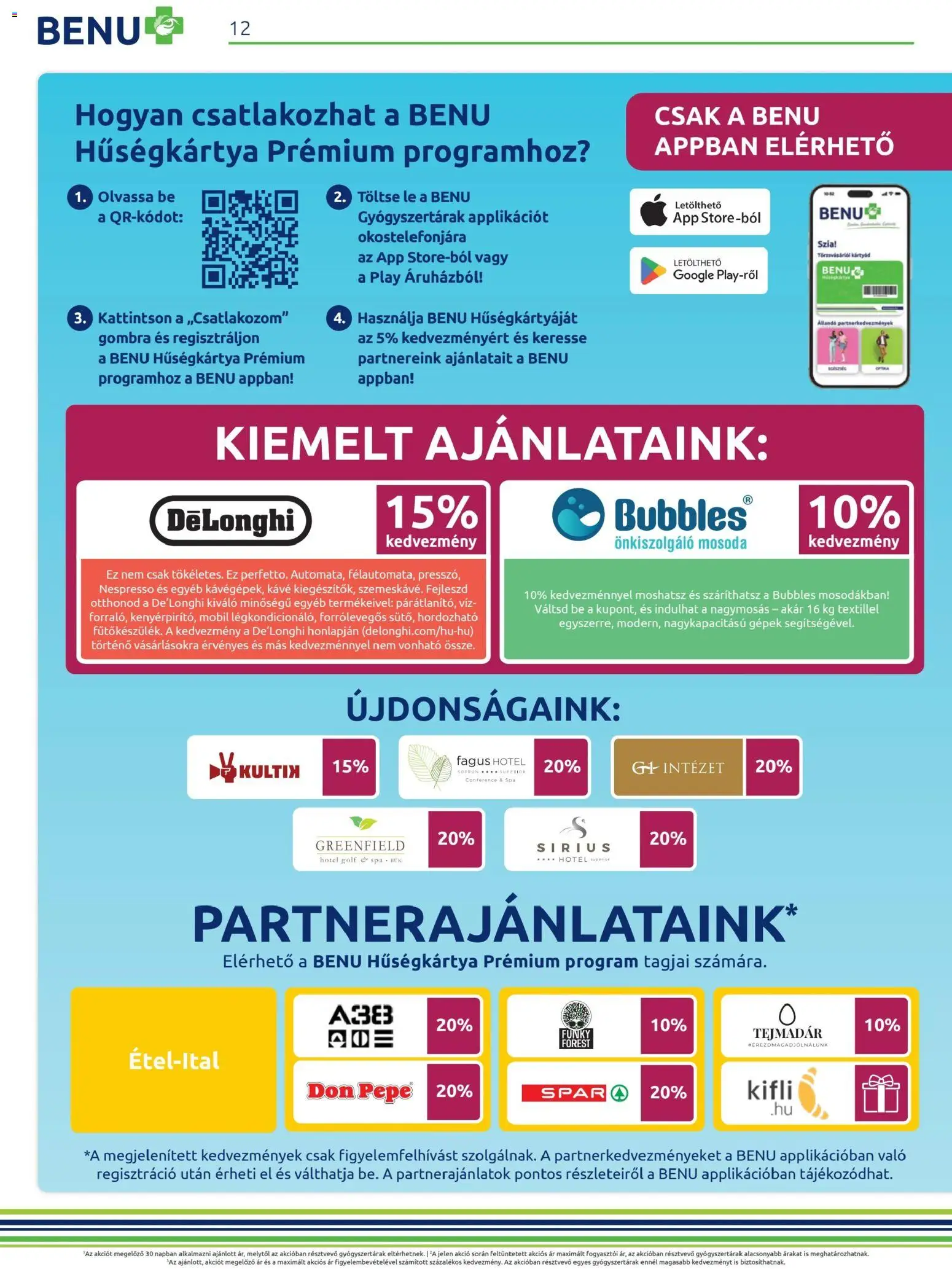 BENU Gyógyszertárak akciós ujság - amely érvényes a következő dátumtól: 04.04.2026 | Oldal: 12 | Termékek: Kifli, Kávé