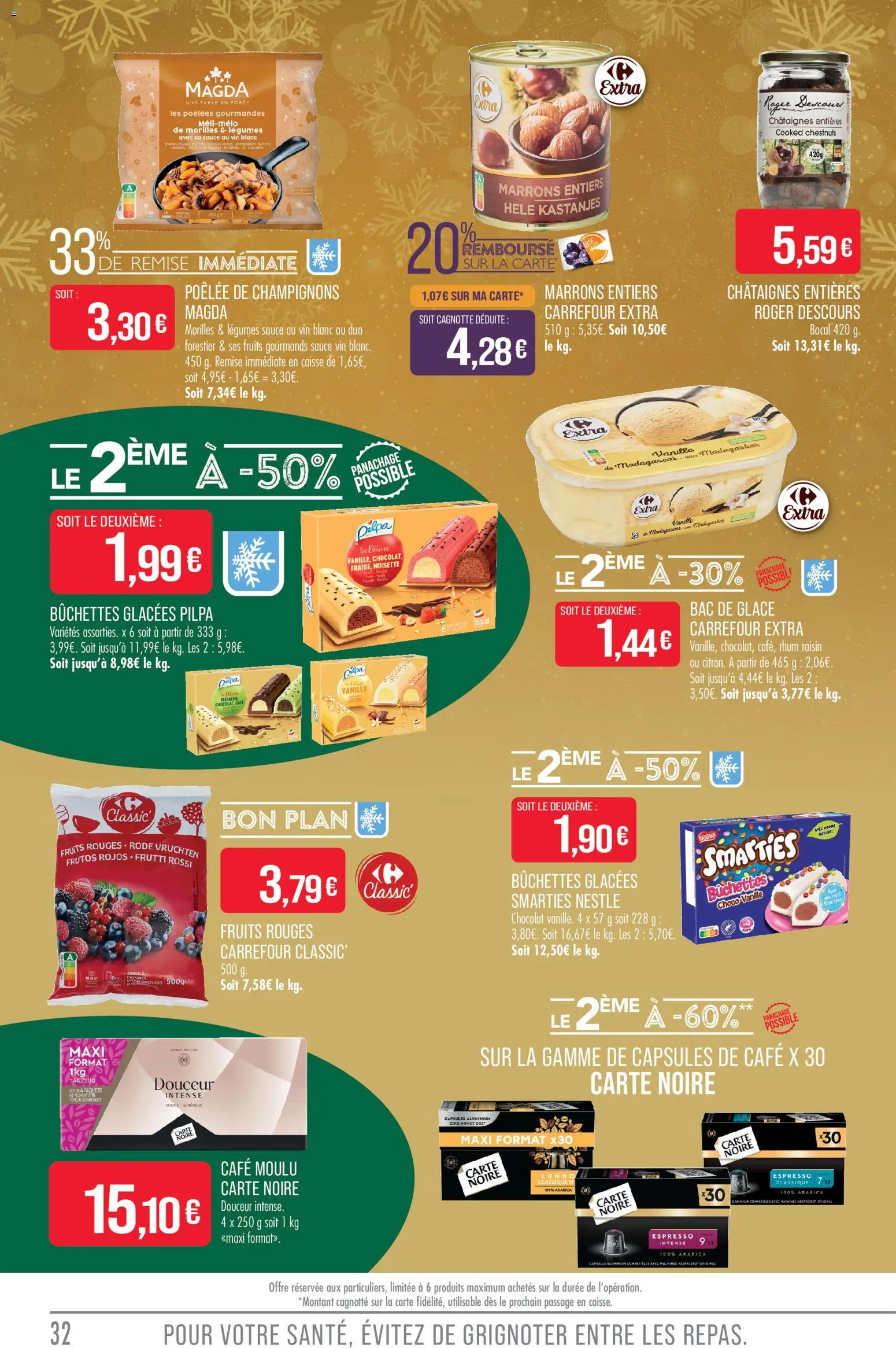 {H1} | Page: 32 | Produits: Table, Café moulu, Café, Vin