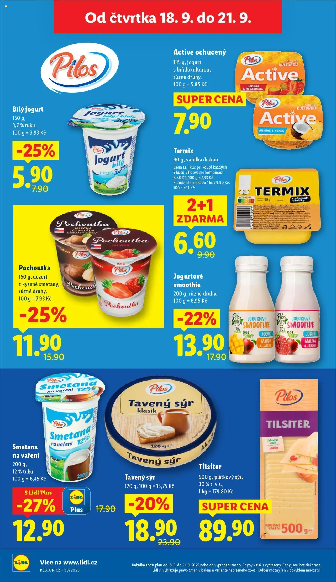 Lidl leták od 18.09.2025 | Strana: 18 | Produkty: Jogurt, Smoothie, Kokos, Smetana na vaření