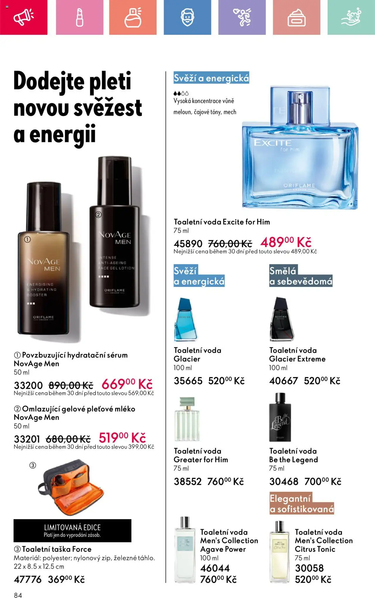 Oriflame katalog č.10/2025 od 06.07.2025 | Strana: 84 | Produkty: Sérum, Taška, Tonic, Toaletní voda
