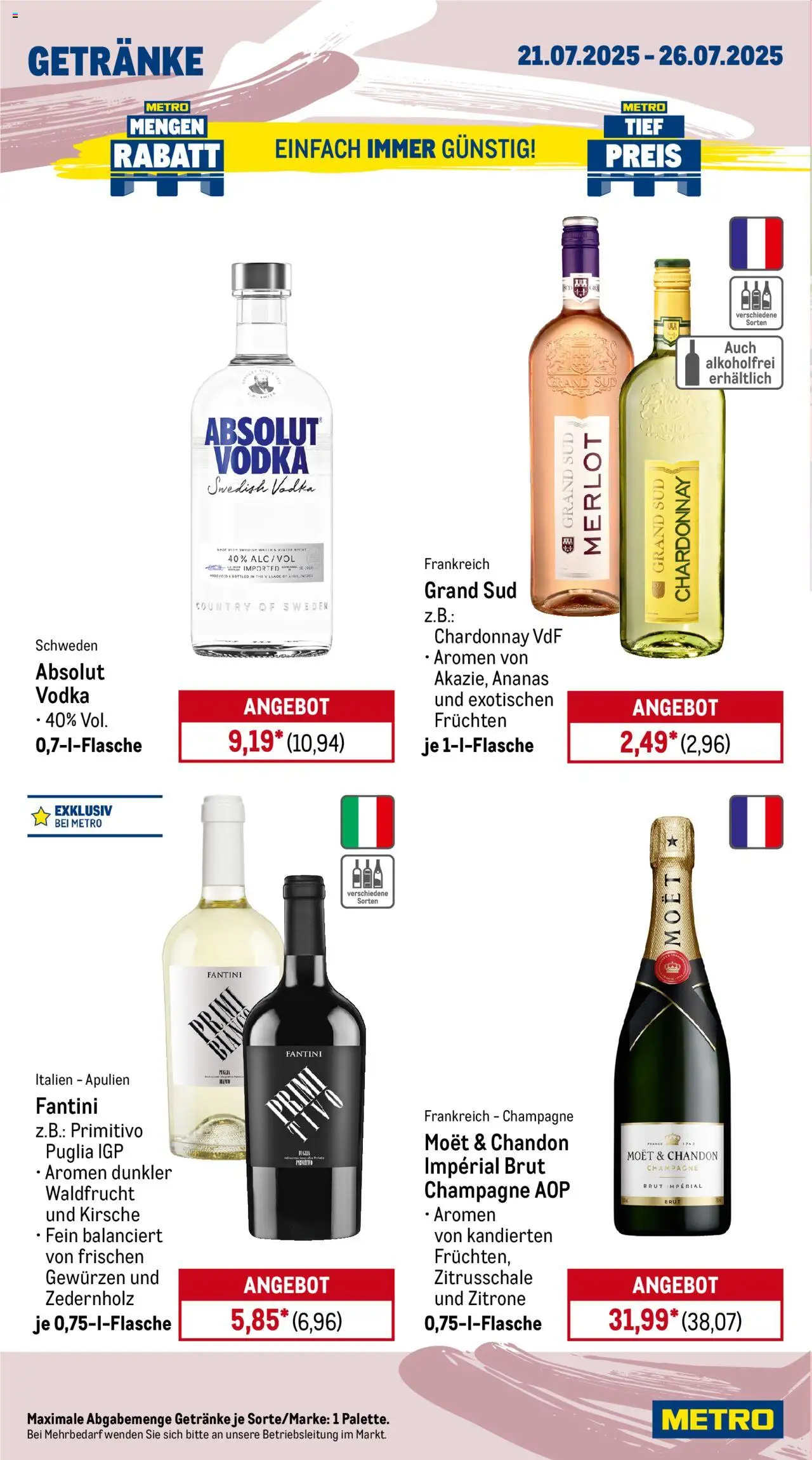Metro Prospekt 	 - gültig ab dem 21.07.2025 | Seite: 14 | Produkte: Ananas, Zitrone, Grand sud, Vodka