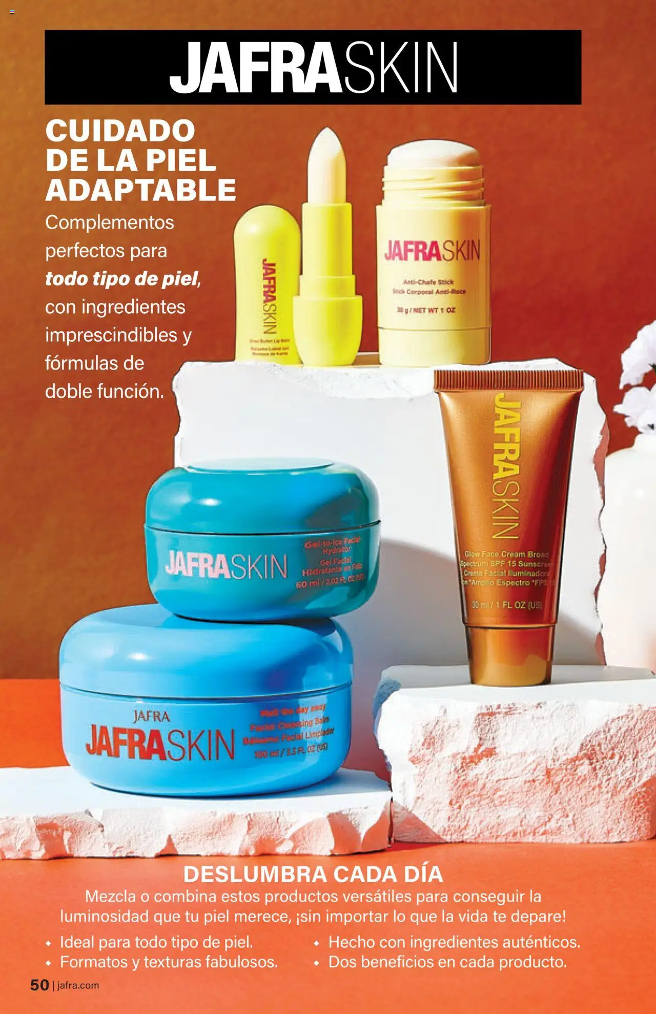 JAFRA folleto │ válido desde el 01.08.2025 | Página: 50 | Productos: Iluminador, Κρεμάστρα, Crema facial, Crema