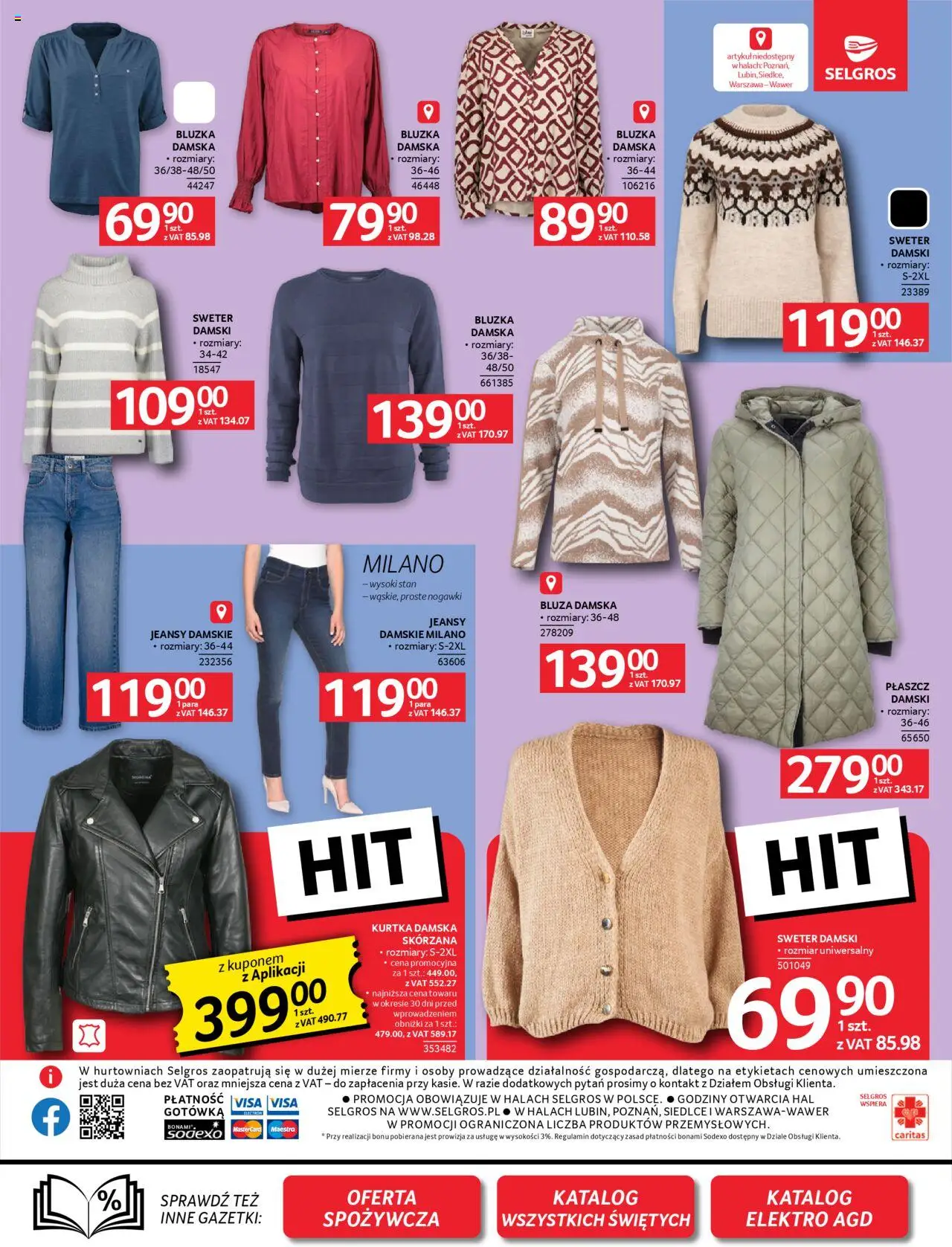 Selgros cash&carry Gazetka - Oferta przemysłowa od 09.10.2025 | Strona: 19 | Produkty: Bluzka, Sweter, Kurtka, Płaszcz