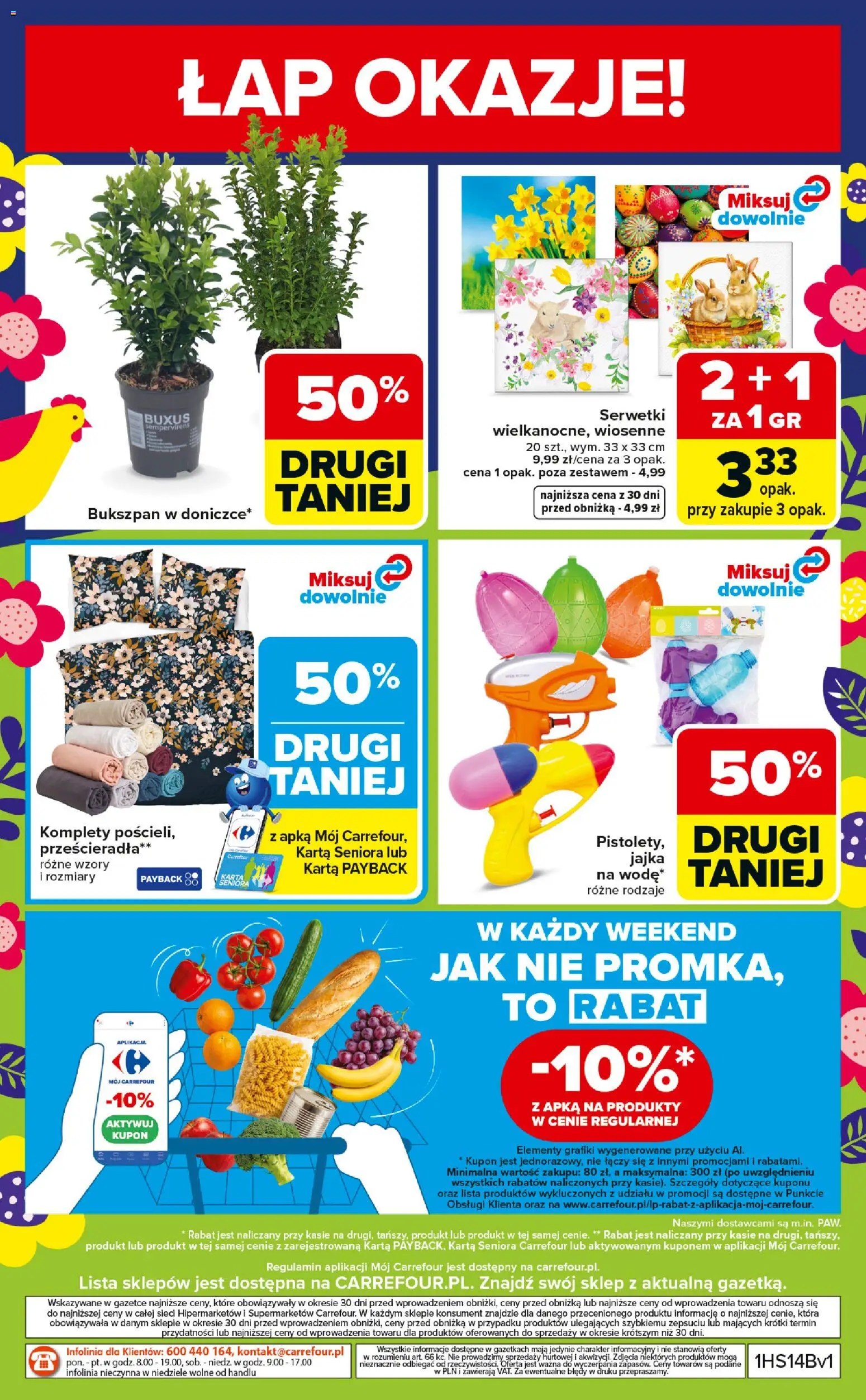 Carrefour gazetka - Świąteczne Okazje Już Od Środy od 01.04.2026 | Strona: 14 | Produkty: Karta, Jajka
