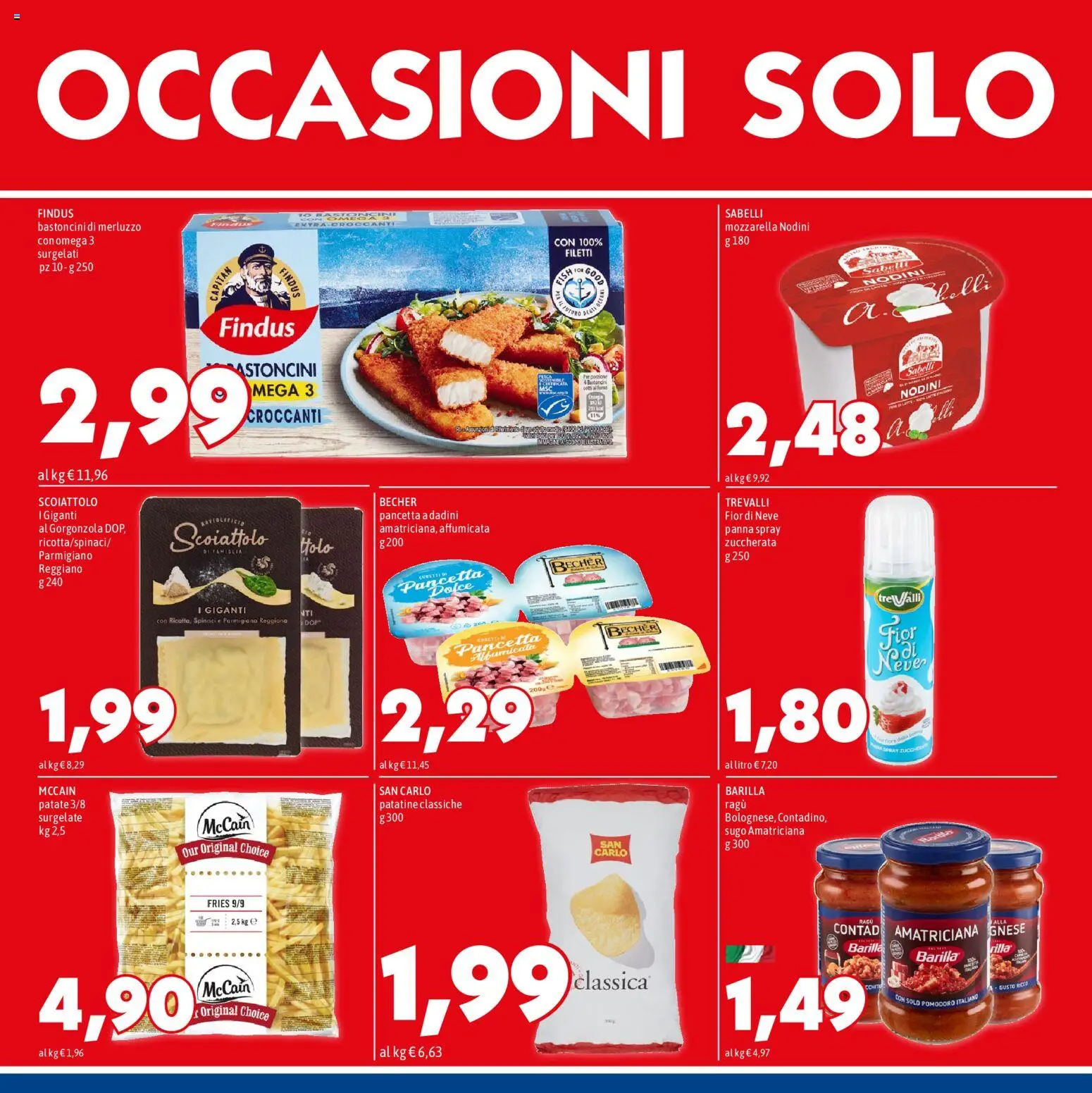 Volantino Mega del 26.02.2026 | Pagina: 6 | Prodotti: Pancetta, Spinaci, Parmigiano, Gorgonzola