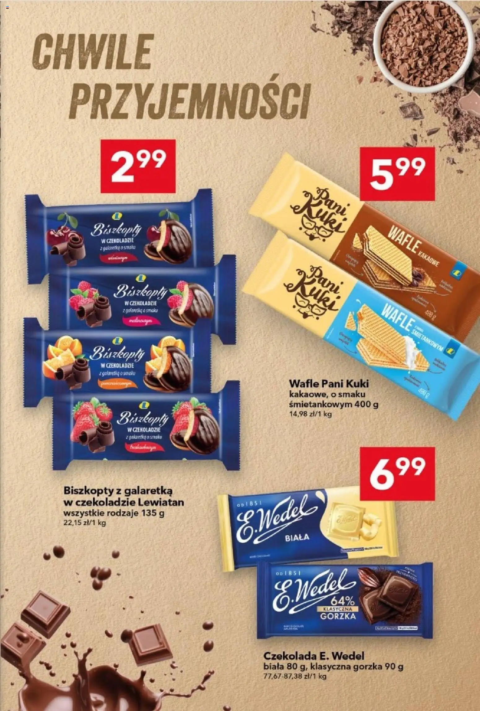 Lewiatan gazetka od 23.04.2026 | Strona: 15 | Produkty: Galaretka, Wafle, Czekolada