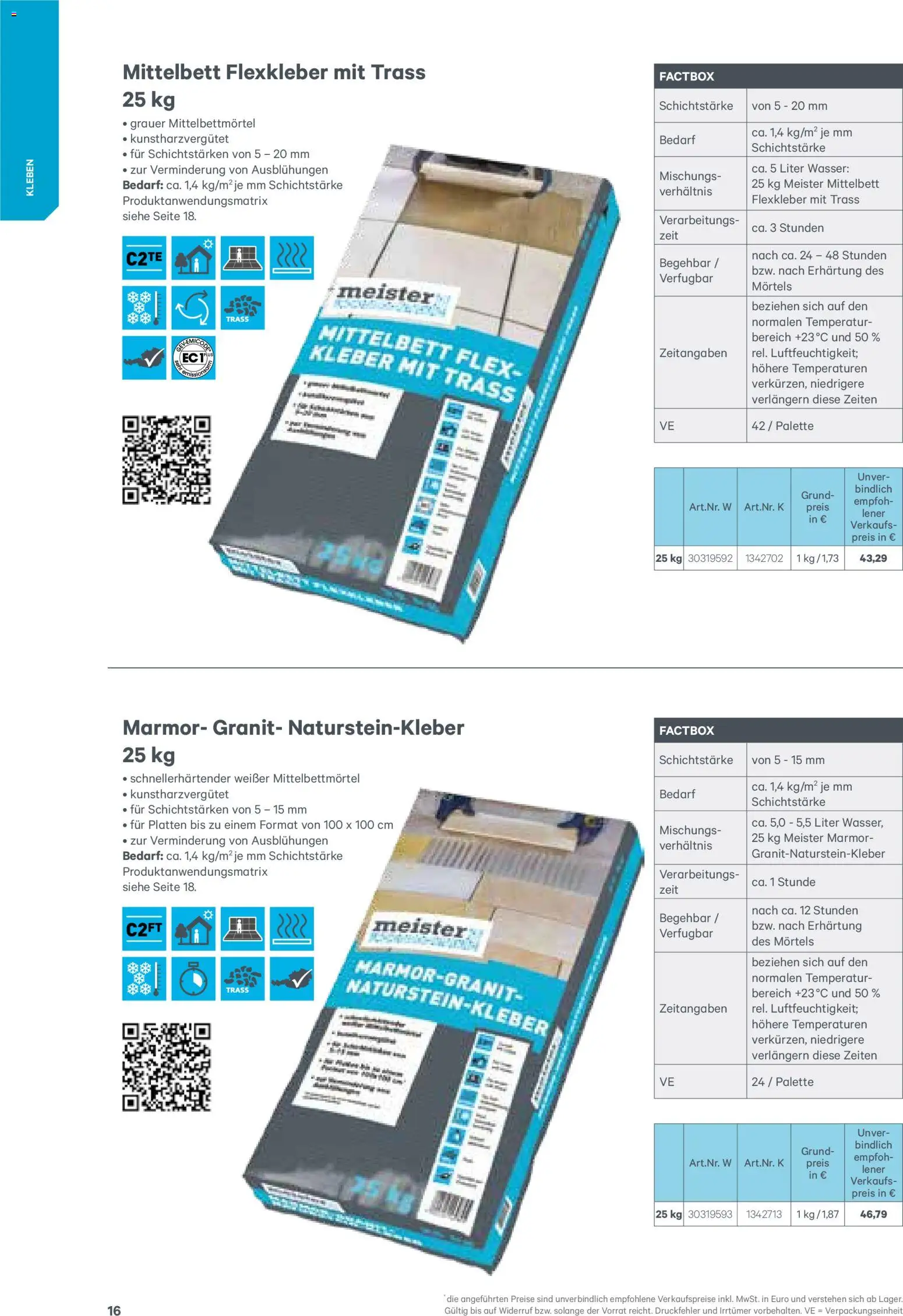 Lagerhaus  Meister Katalog 2026 gültig ab 02.01.2026 | Seite: 16 | Produkte: Wasser