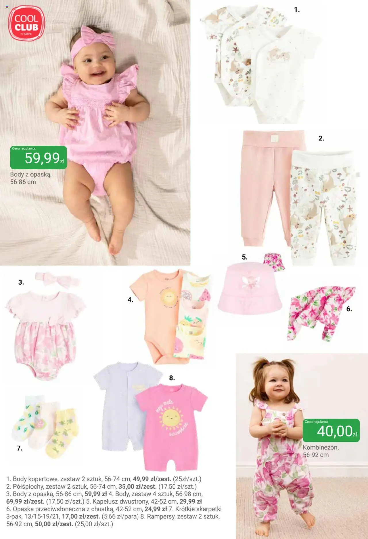 Smyk Gazetka od 17.06.2025 | Strona: 48 | Produkty: Kapelusz, Skarpetki, Body