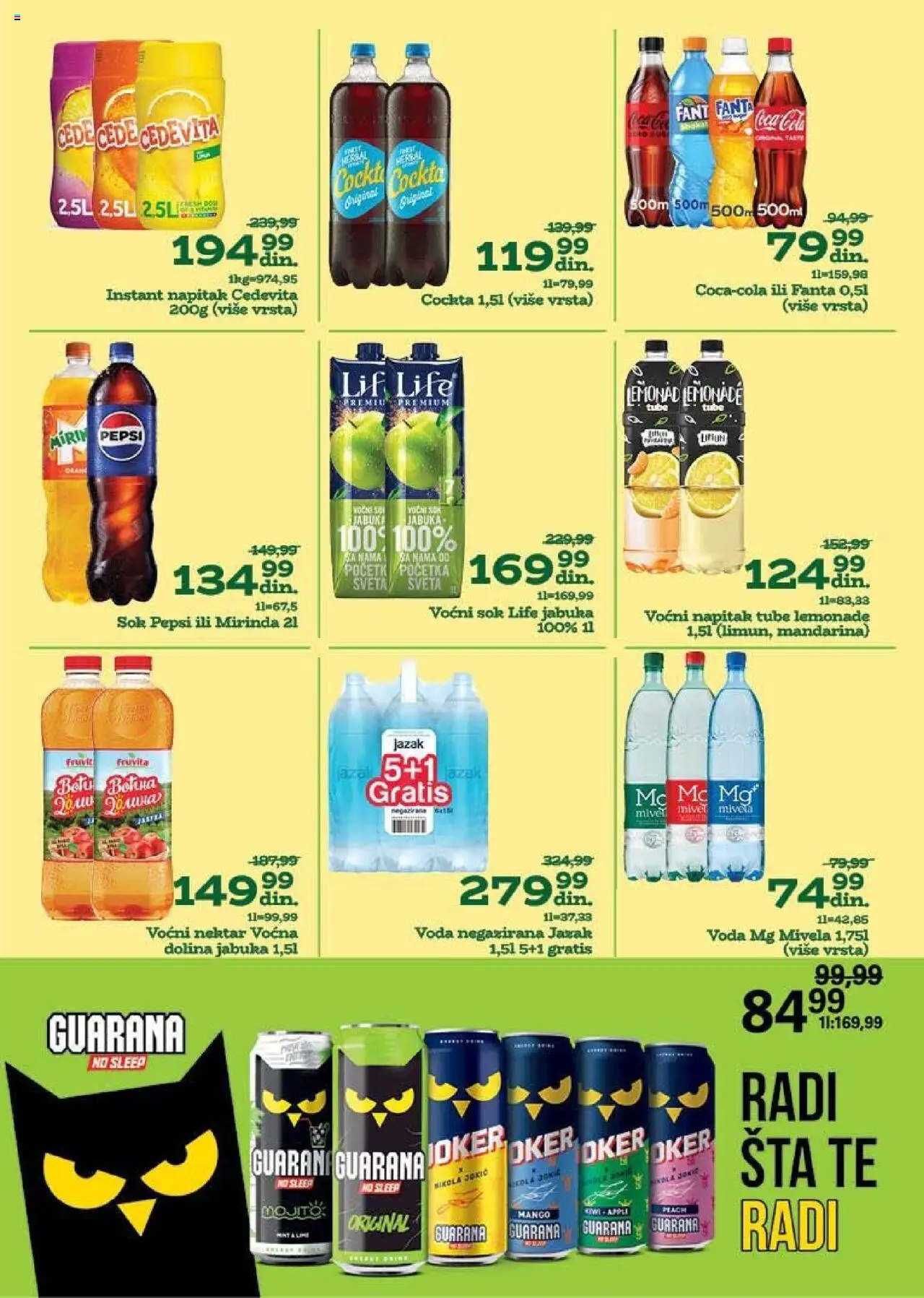 Univerexport katalog - važi od 13.10.2025 | Strana: 22 | Proizvode: Mandarina, Coca Cola, Nektar, Guarana