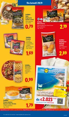 Anteprima del volantino Sol&Mar Crema catalana Dessert a base di latte, Crema catalana Dessert a base di latte, 2x 100 g confezione valido a partire dal 29.09.2025 | Pagina: 27