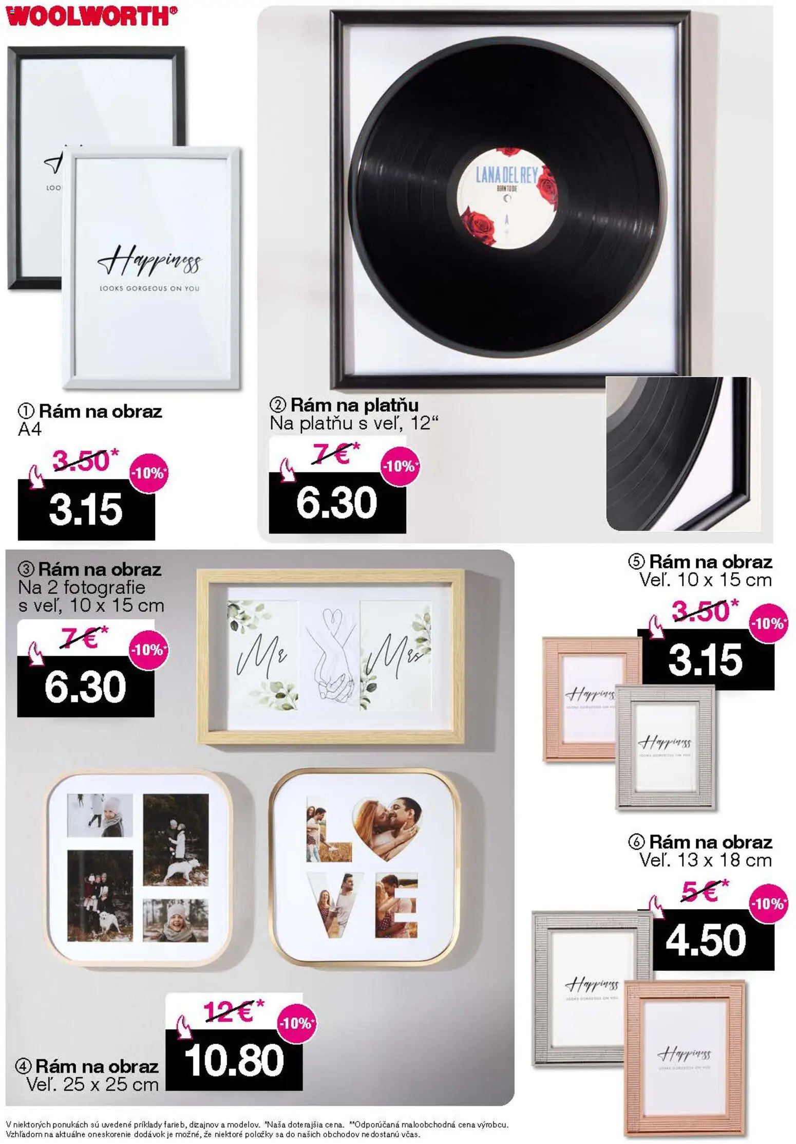Nové Woolworth akcie – leták je platný od 12.12.2025 | Strana: 21 | Produkty: Rám na obraz, Rám