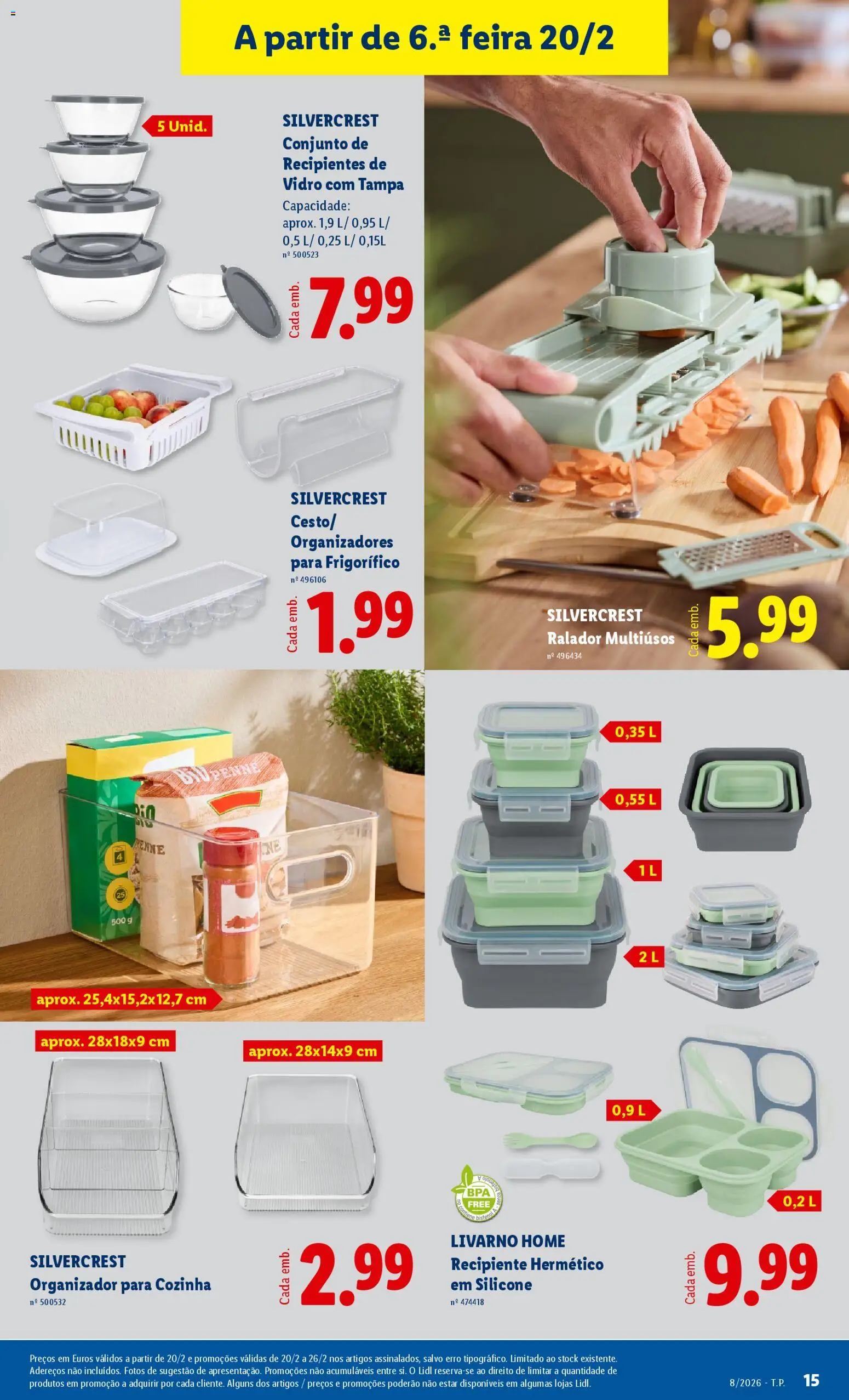 Lidl Novidades │ válido de 16.02.2026 | Página: 15 | Produtos: Ralador, Frigorífico, Organizador