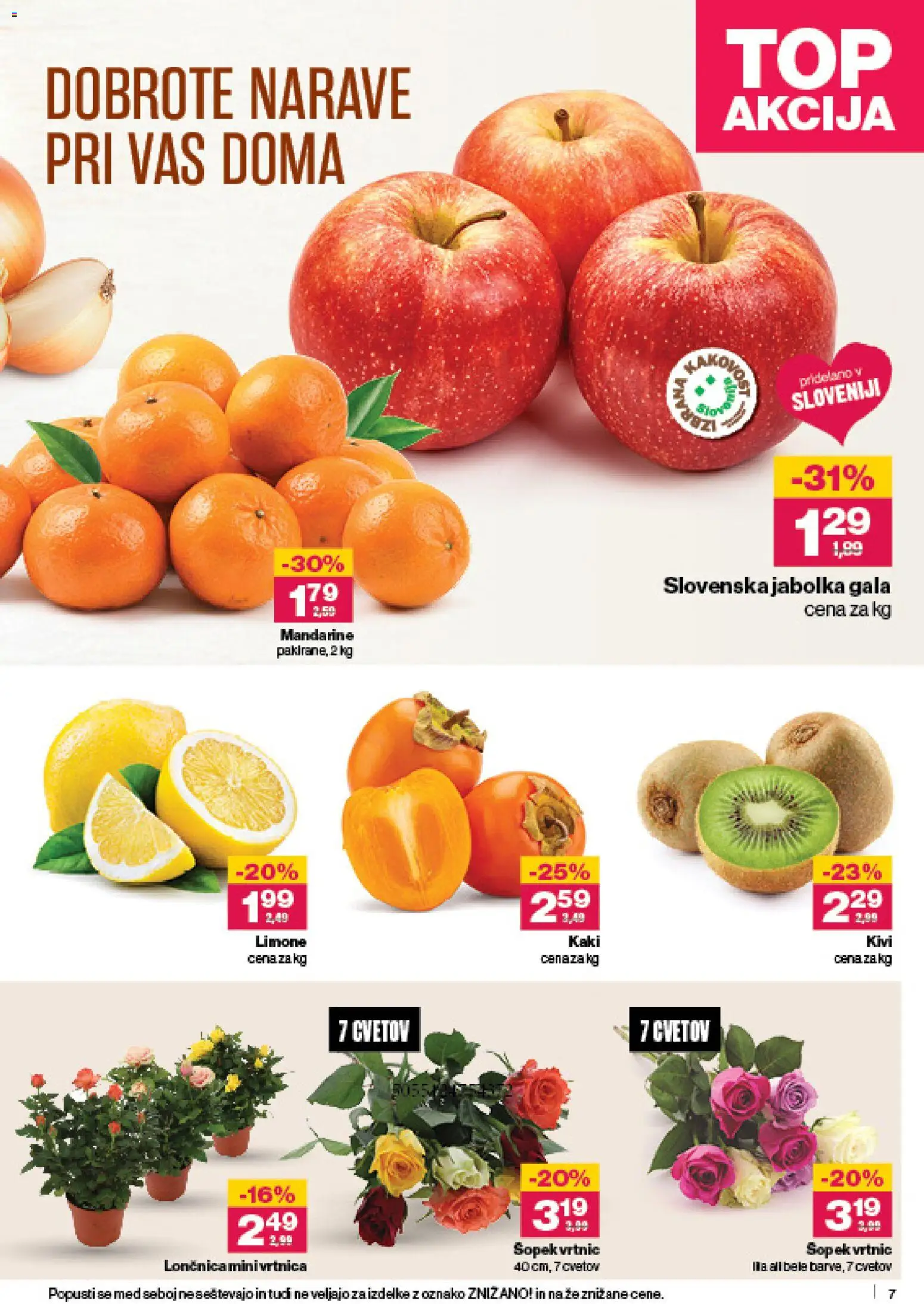 Novi Mercator katalog ponudbe – veljaven od 06.11.2025 | Stran: 7 | Izdelki: Šopek, Jabolka, Kivi, Mandarine