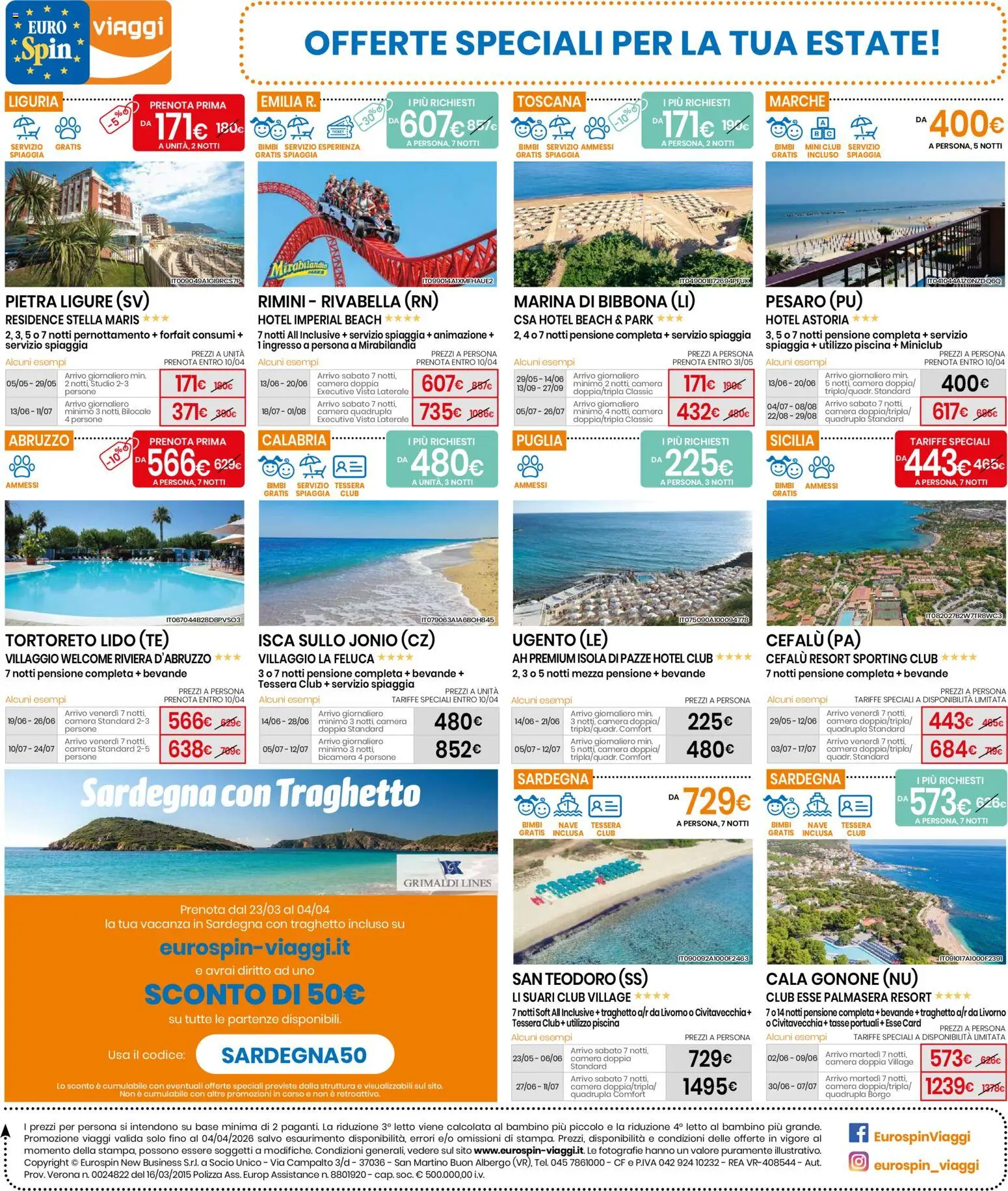 Volantino Eurospin del 23.03.2026 | Pagina: 20 | Prodotti: Tè, Piscina, Letto