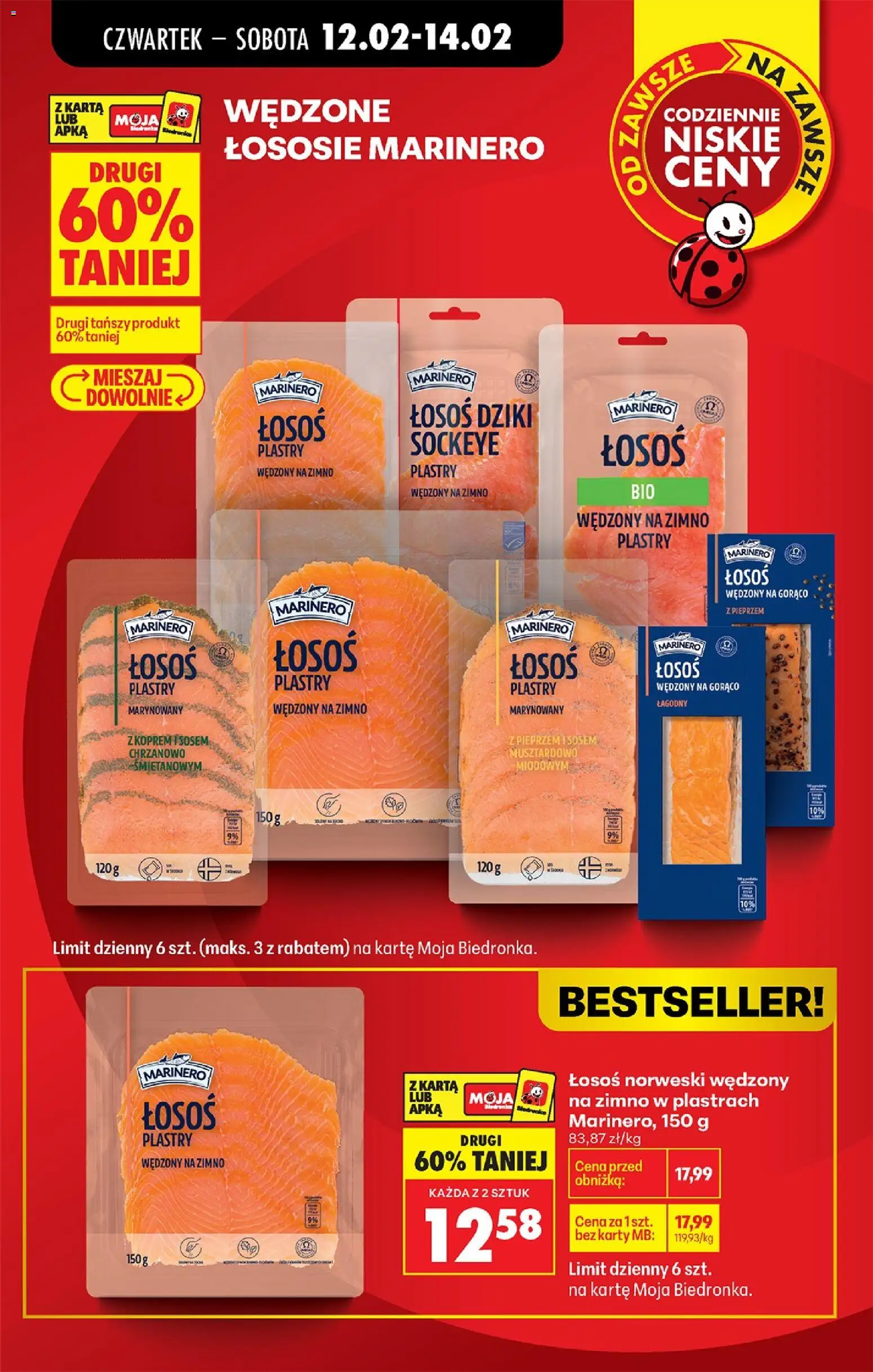 Biedronka gazetka - Oferta w tym tygodniu od 12.02.2026 | Strona: 25 | Produkty: Karta, Łosoś wędzony, Łosoś, Łosoś norweski