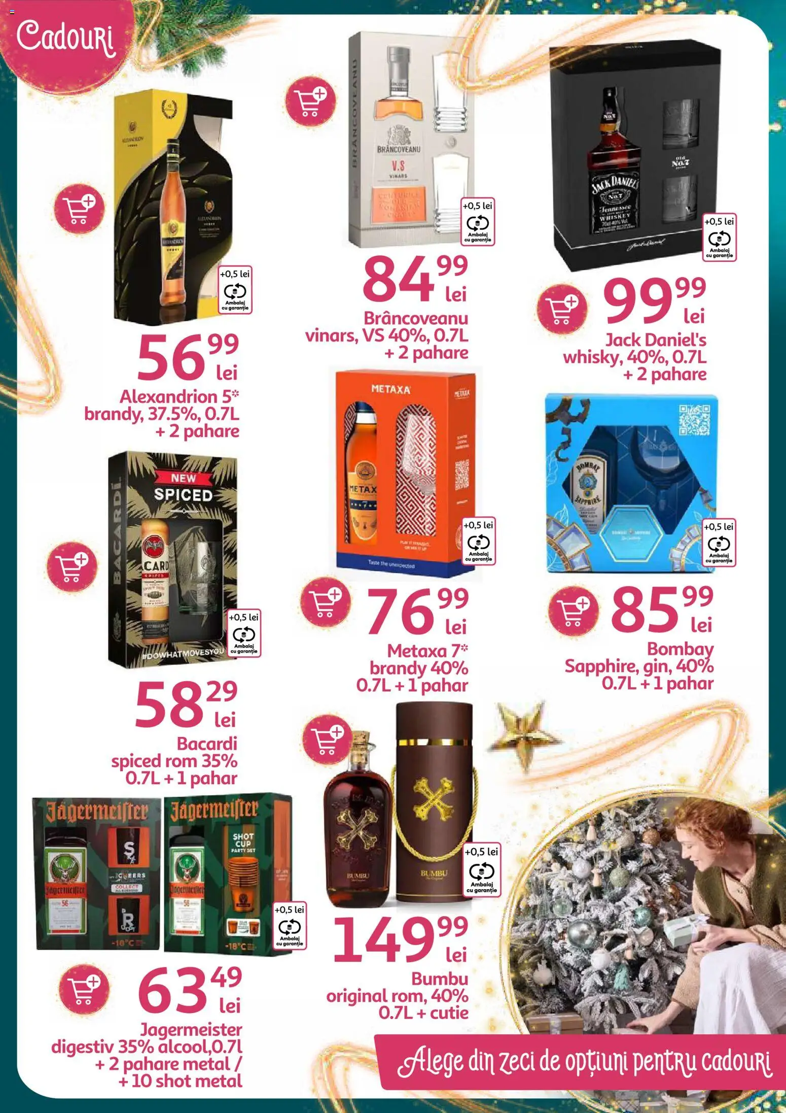 Noul catalog Auchan – valabil de la 26.11.2025 | Pagină: 33 | Produse: Pahare, Cutie, Rom, Whiskey